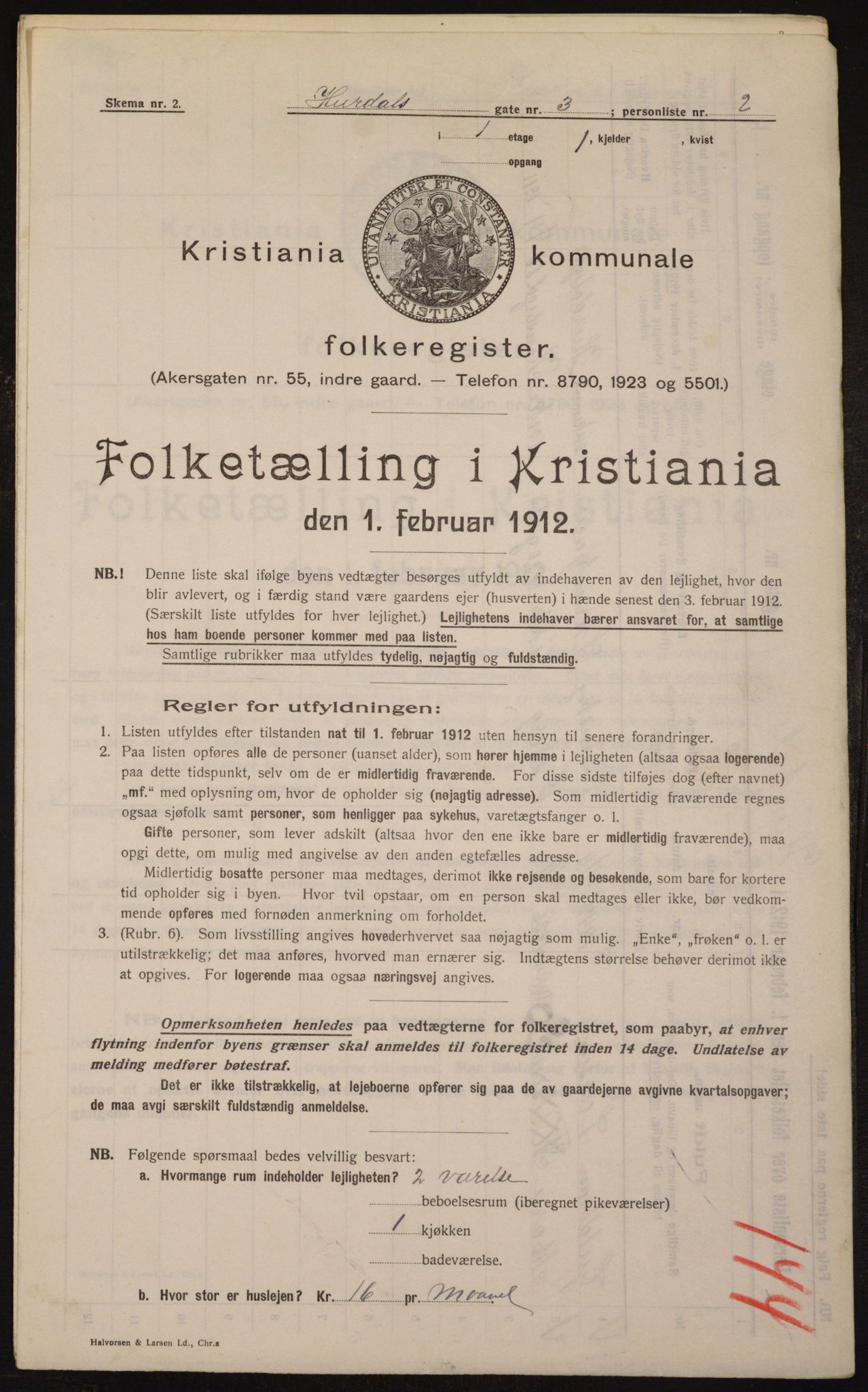 OBA, Municipal Census 1912 for Kristiania, 1912, p. 42651