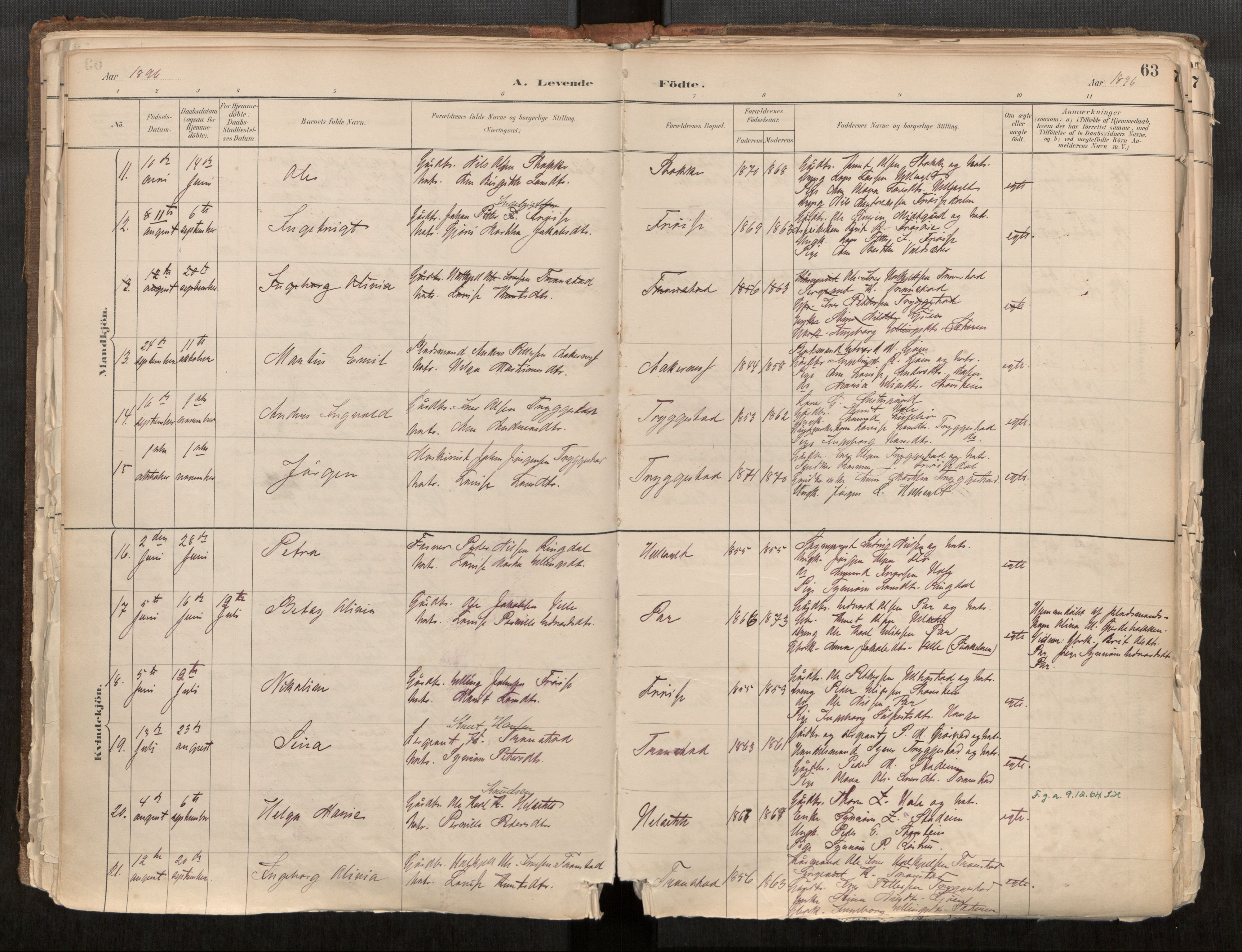 Sunnylven sokneprestkontor, AV/SAT-A-1007: Parish register (official) no. 517A08, 1882-1939, p. 63