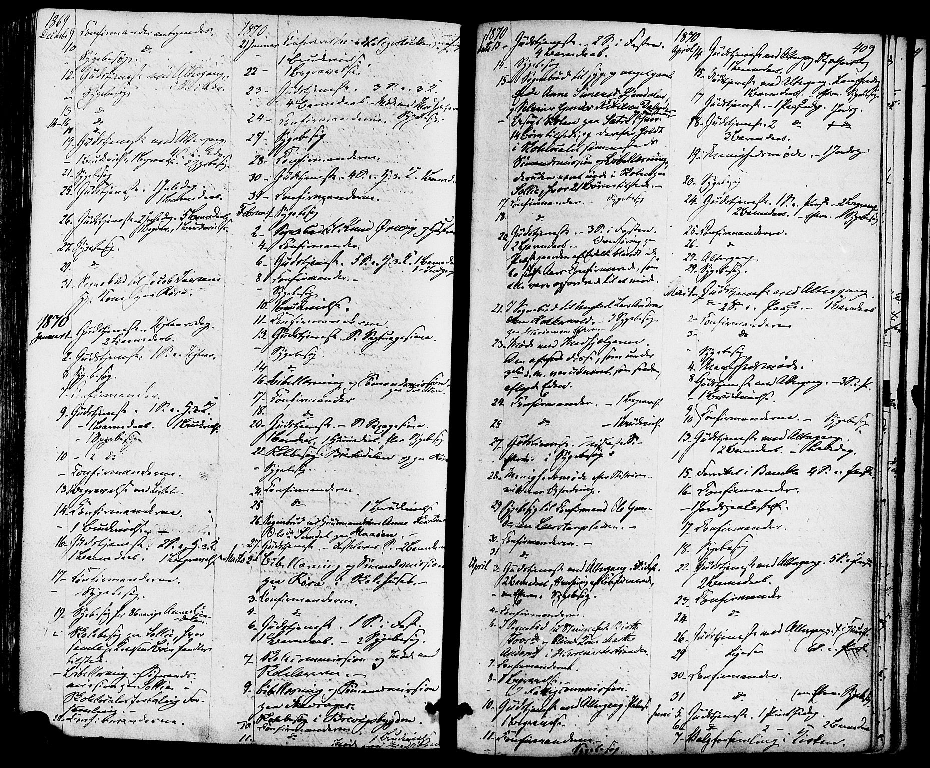 Eidanger kirkebøker, SAKO/A-261/F/Fa/L0010: Parish register (official) no. 10, 1859-1874, p. 409
