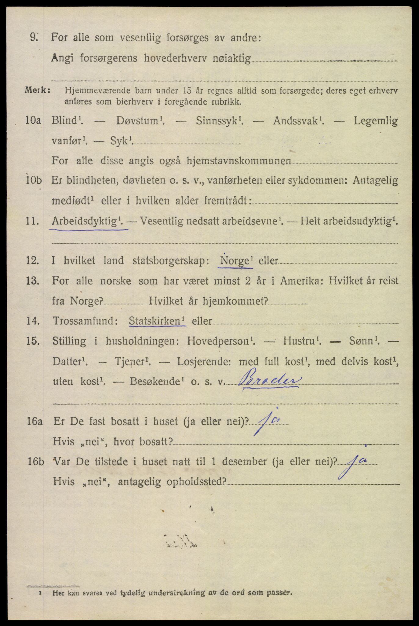 SAK, 1920 census for Froland, 1920, p. 2132