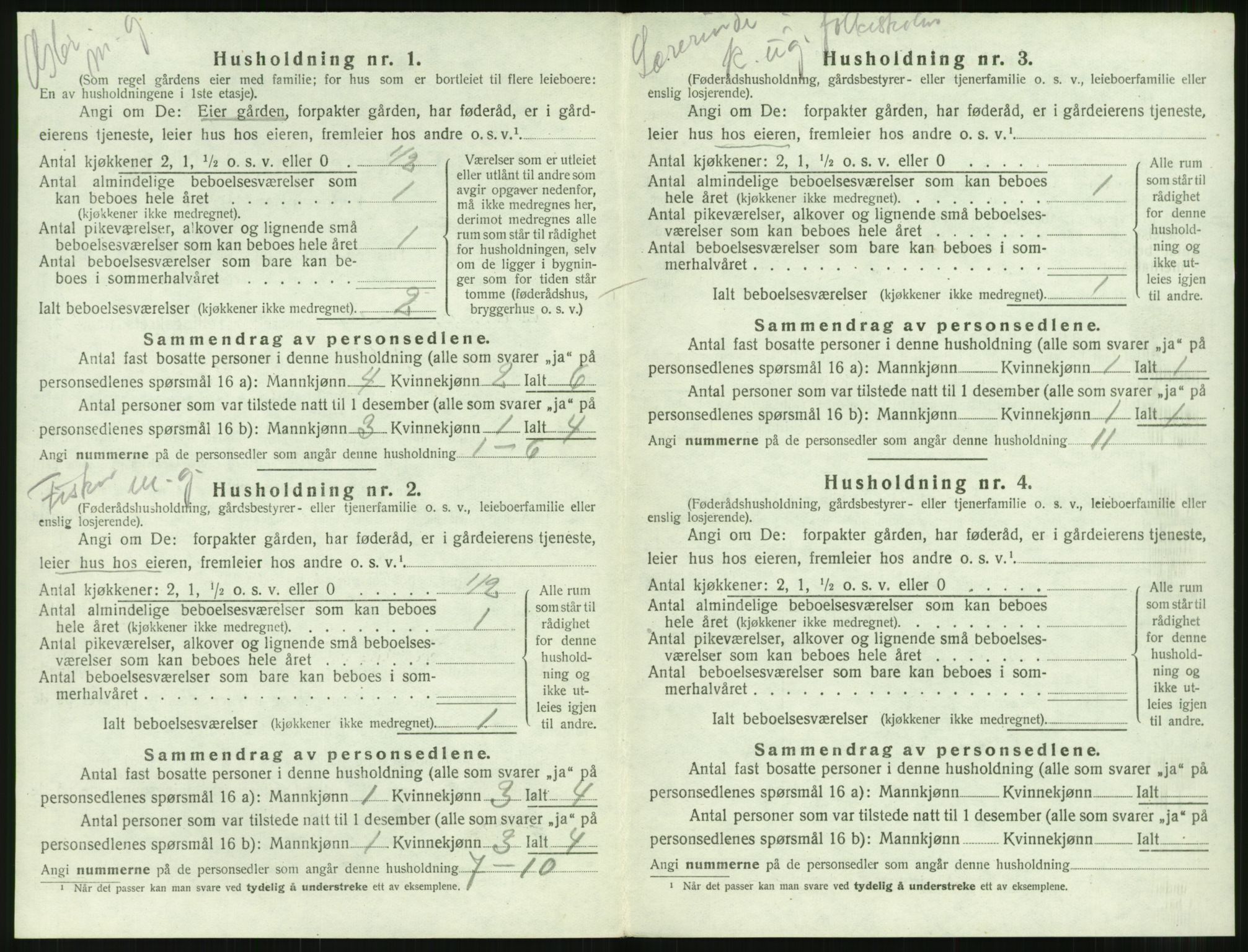 SAT, 1920 census for Borgund, 1920, p. 1997