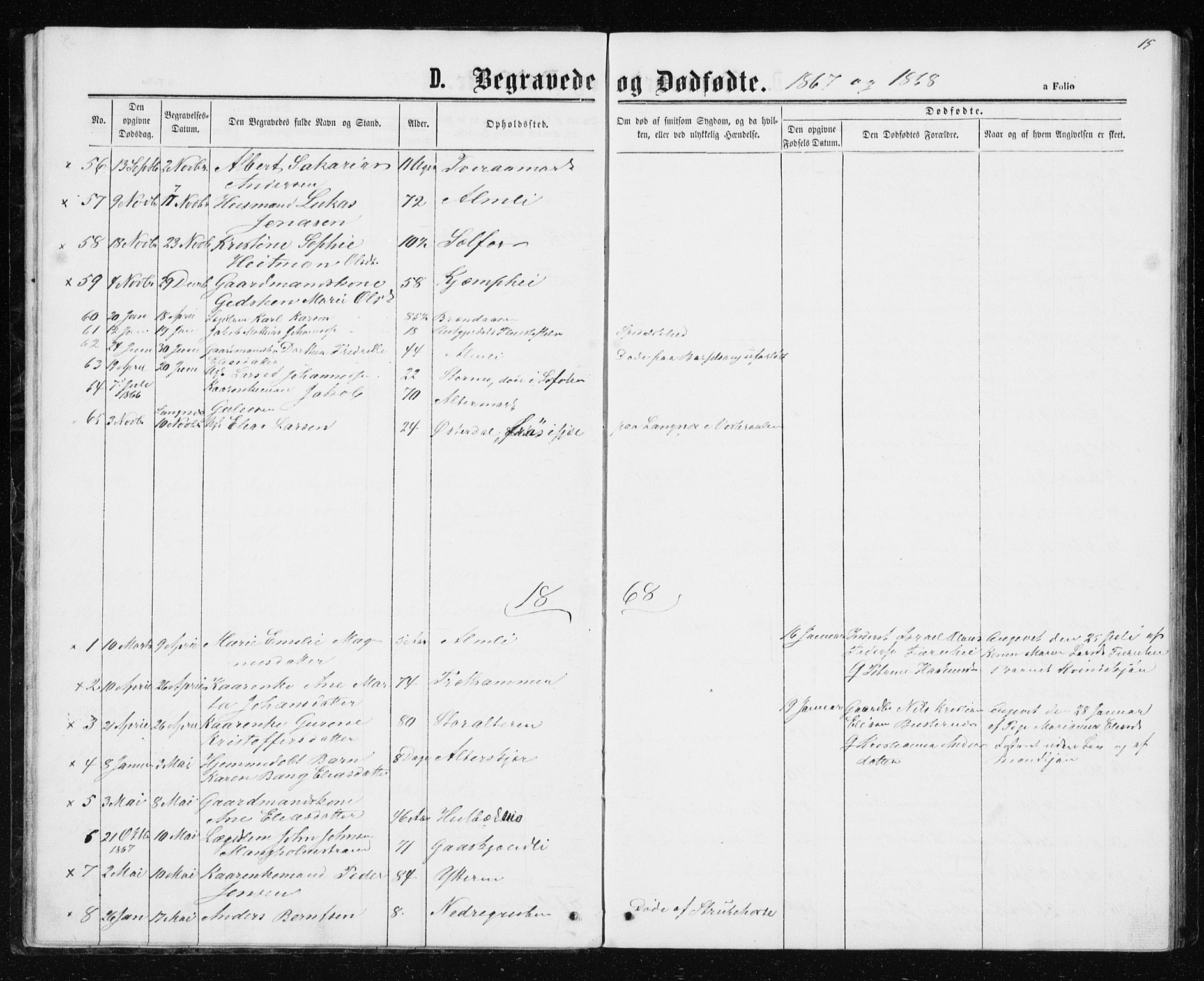 Ministerialprotokoller, klokkerbøker og fødselsregistre - Nordland, AV/SAT-A-1459/827/L0418: Parish register (copy) no. 827C07, 1863-1886, p. 15