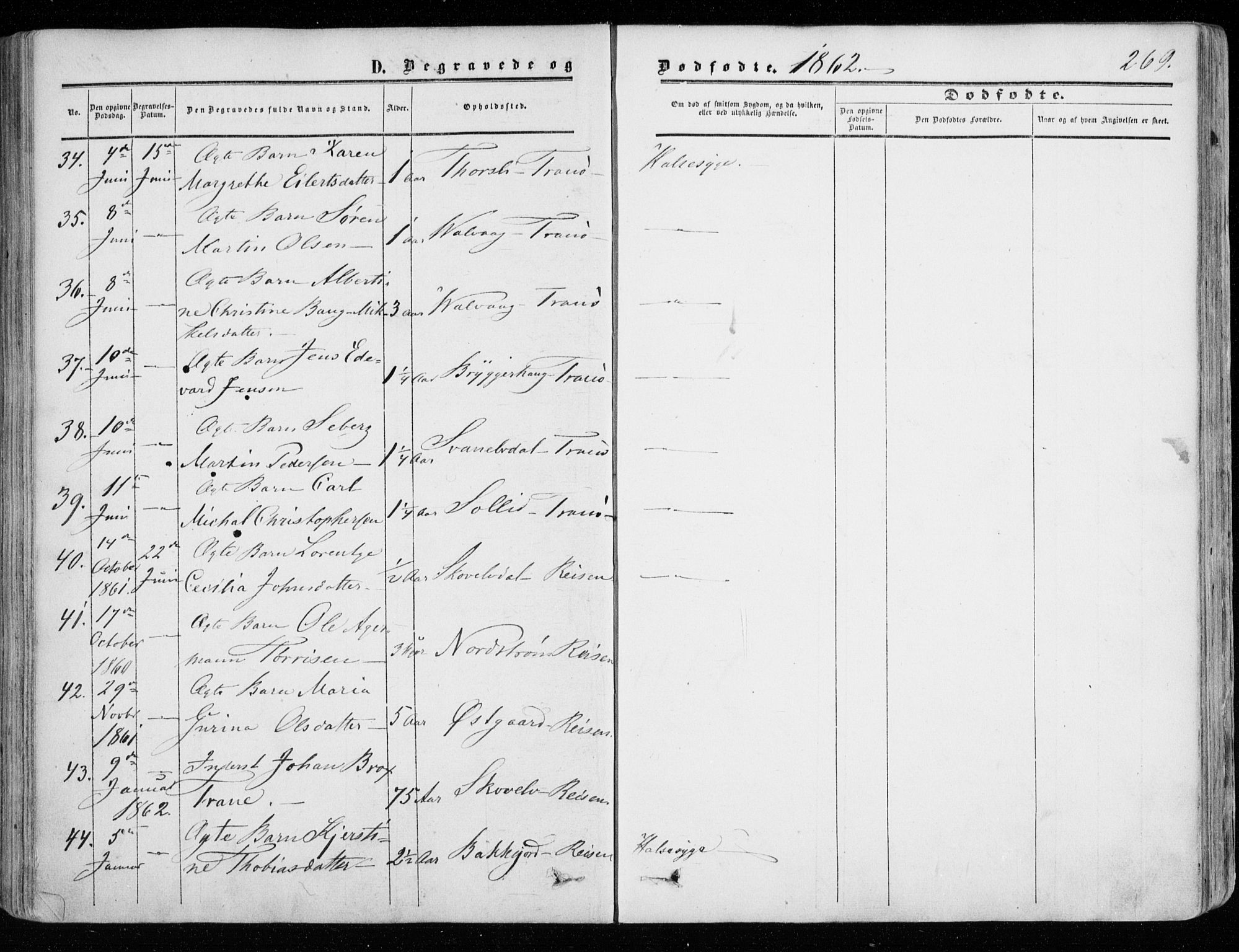 Tranøy sokneprestkontor, SATØ/S-1313/I/Ia/Iaa/L0007kirke: Parish register (official) no. 7, 1856-1866, p. 269