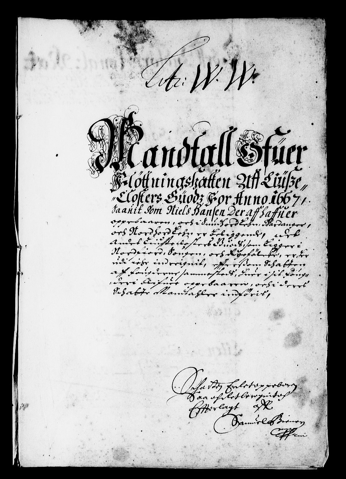 Rentekammeret inntil 1814, Reviderte regnskaper, Stiftamtstueregnskaper, Bergen stiftamt, AV/RA-EA-6043/R/Rc/L0026: Bergen stiftamt, 1667