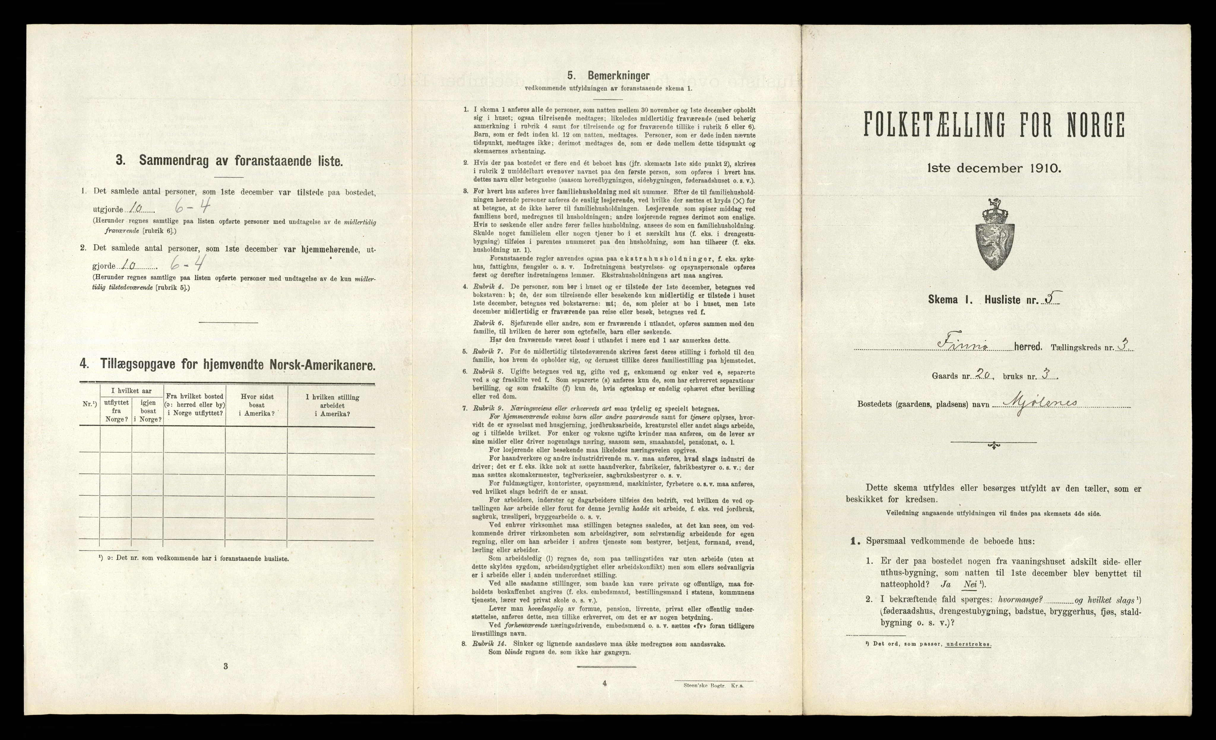 RA, 1910 census for Finnøy, 1910, p. 304