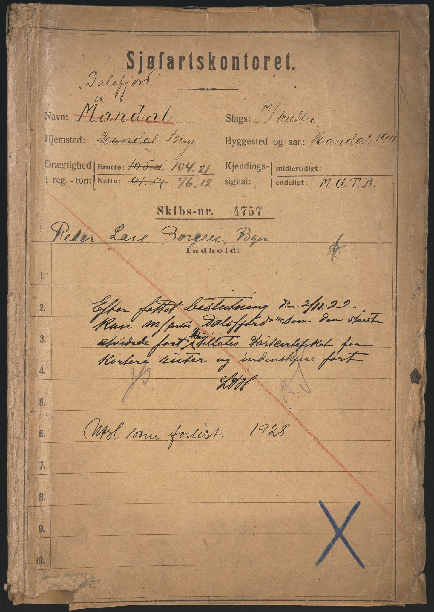Sjøfartsdirektoratet med forløpere, skipsmapper slettede skip, RA/S-4998/F/Fa/L0229: --, 1863-1928, p. 125