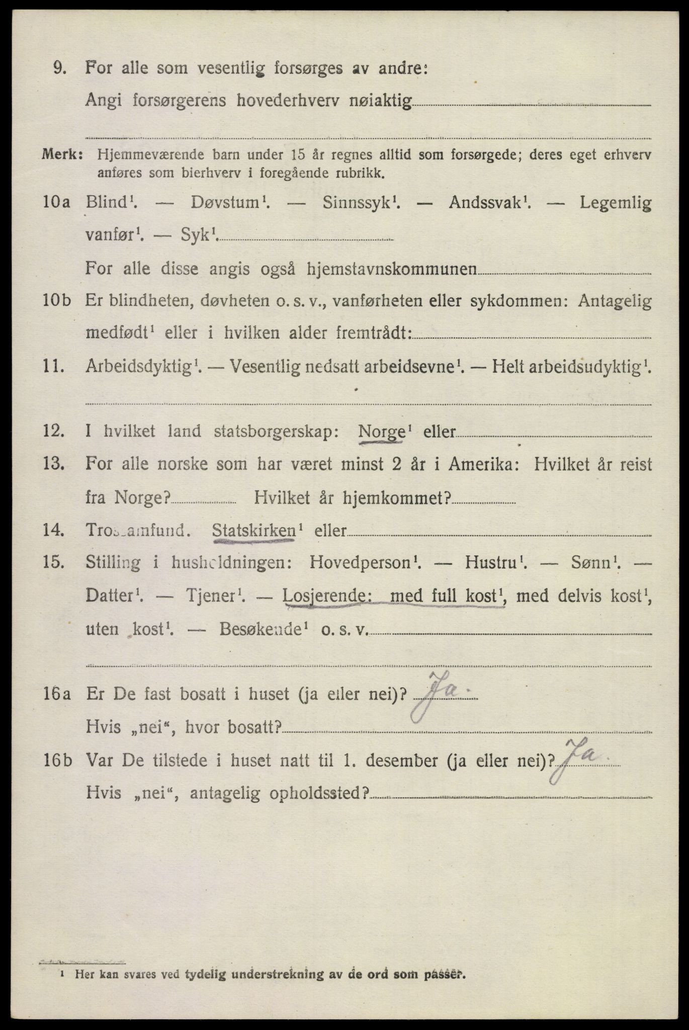 SAKO, 1920 census for Sem, 1920, p. 7084