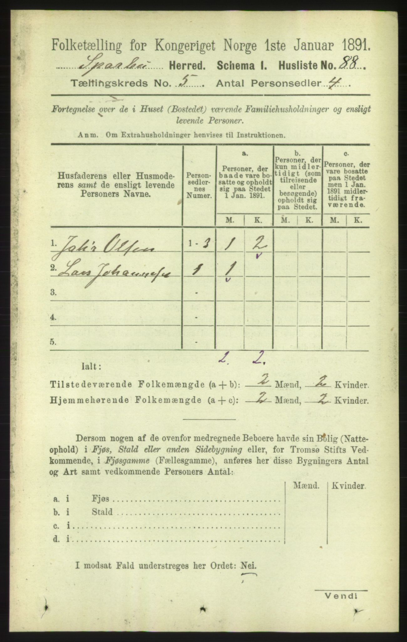 RA, 1891 census for 1731 Sparbu, 1891, p. 1671