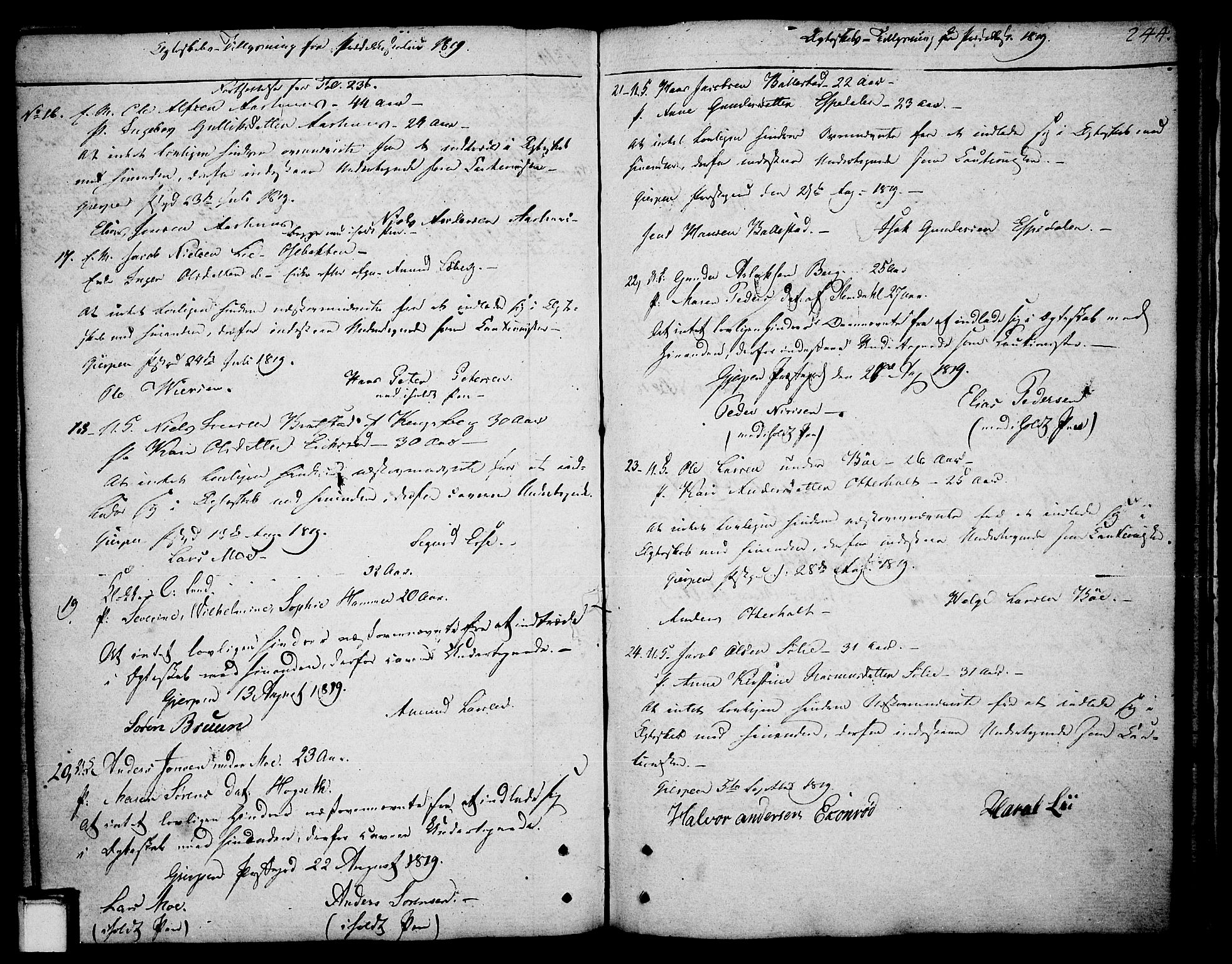 Gjerpen kirkebøker, SAKO/A-265/F/Fa/L0003: Parish register (official) no. I 3, 1796-1814, p. 244