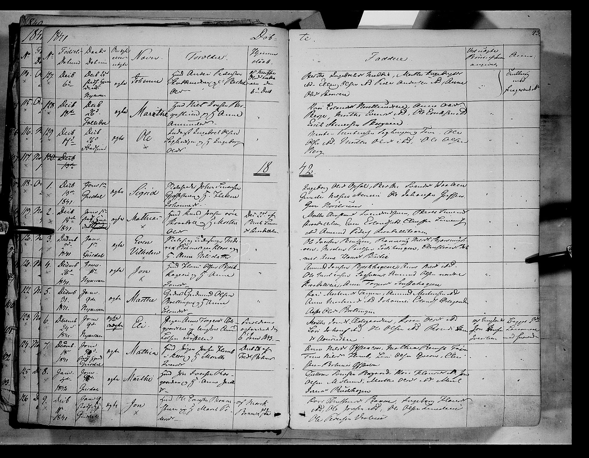 Gausdal prestekontor, AV/SAH-PREST-090/H/Ha/Haa/L0007: Parish register (official) no. 7, 1840-1850, p. 23