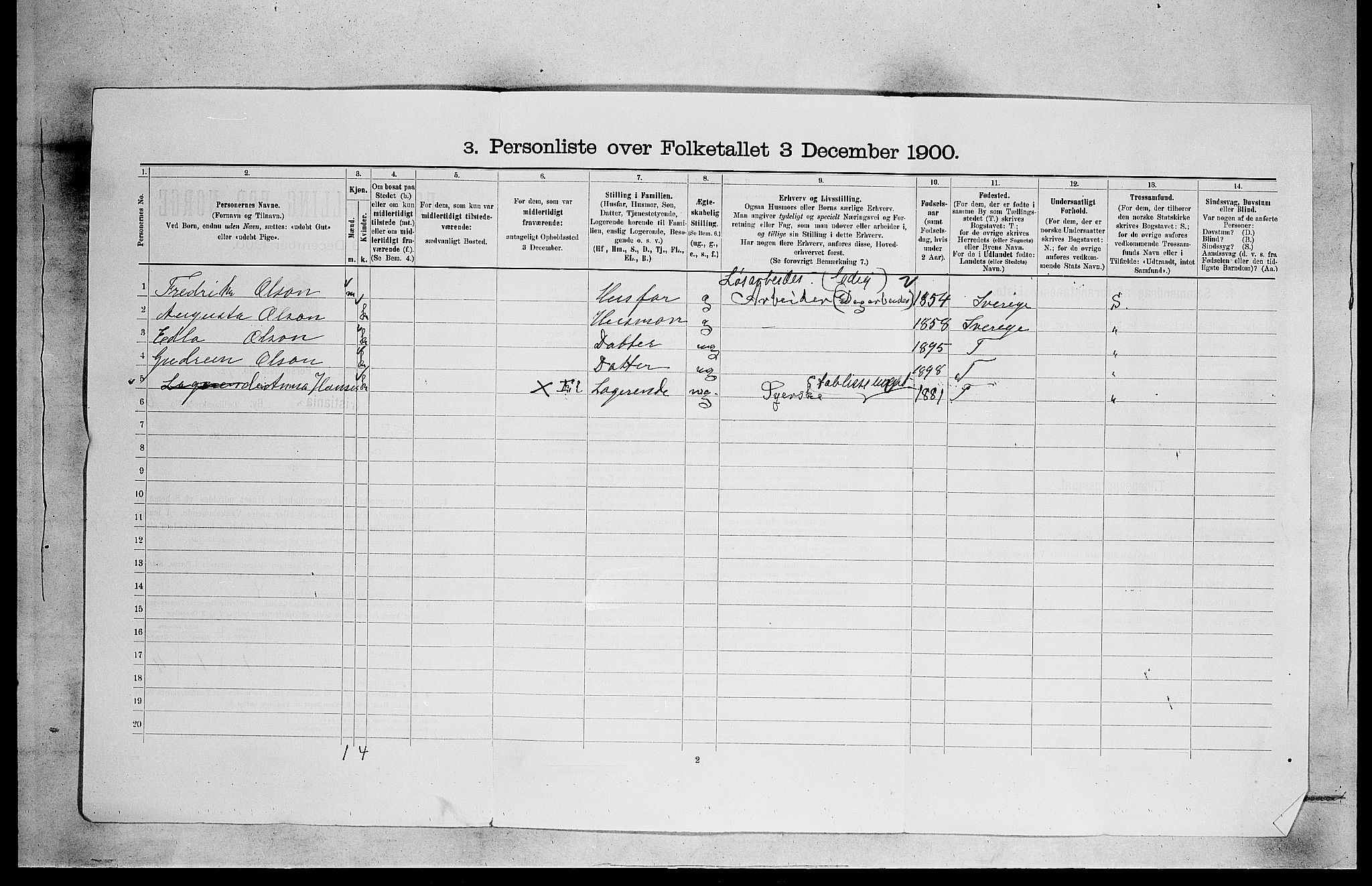 SAO, 1900 census for Kristiania, 1900, p. 9472