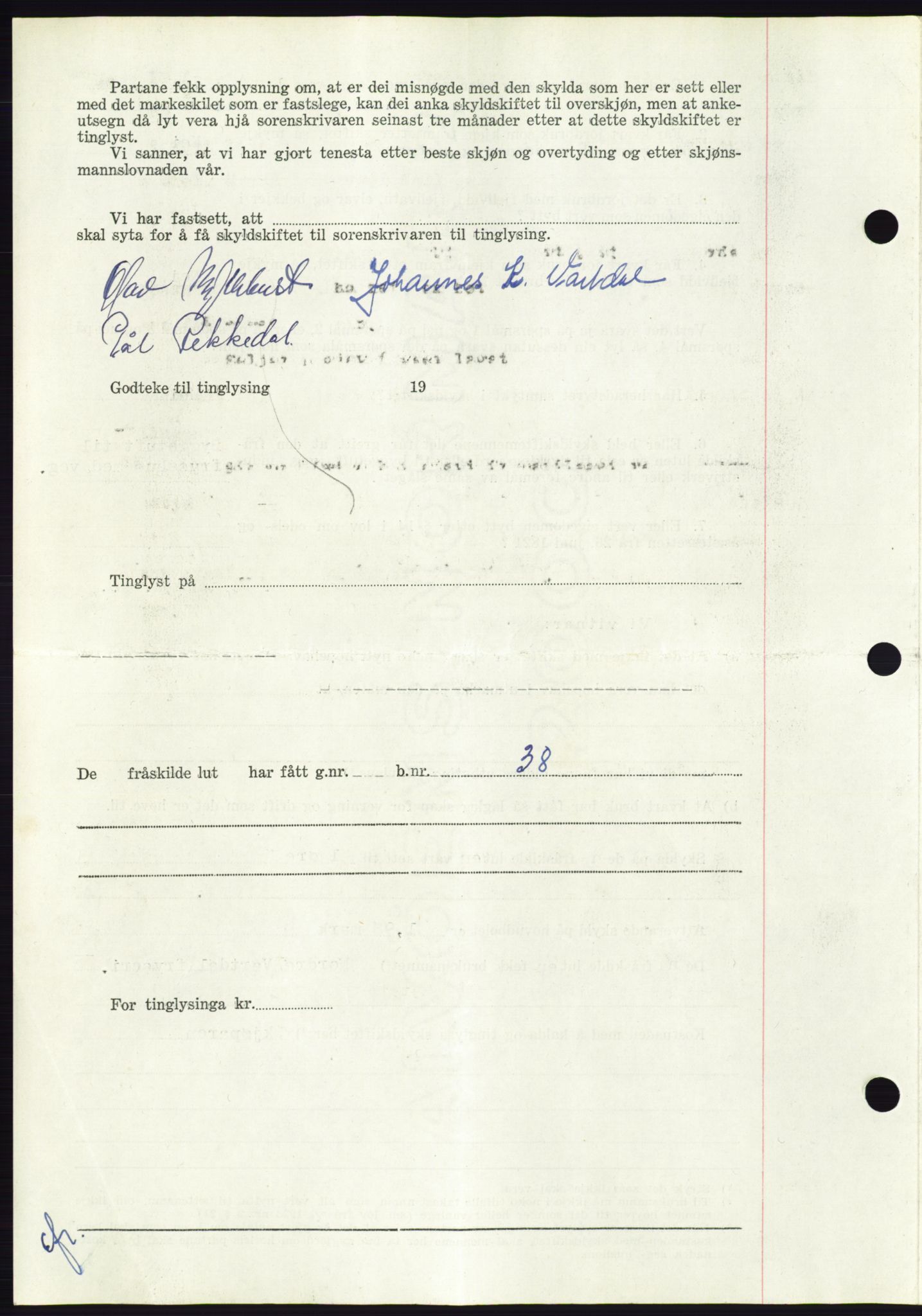 Søre Sunnmøre sorenskriveri, AV/SAT-A-4122/1/2/2C/L0095: Mortgage book no. 21A, 1953-1953, Diary no: : 1558/1953