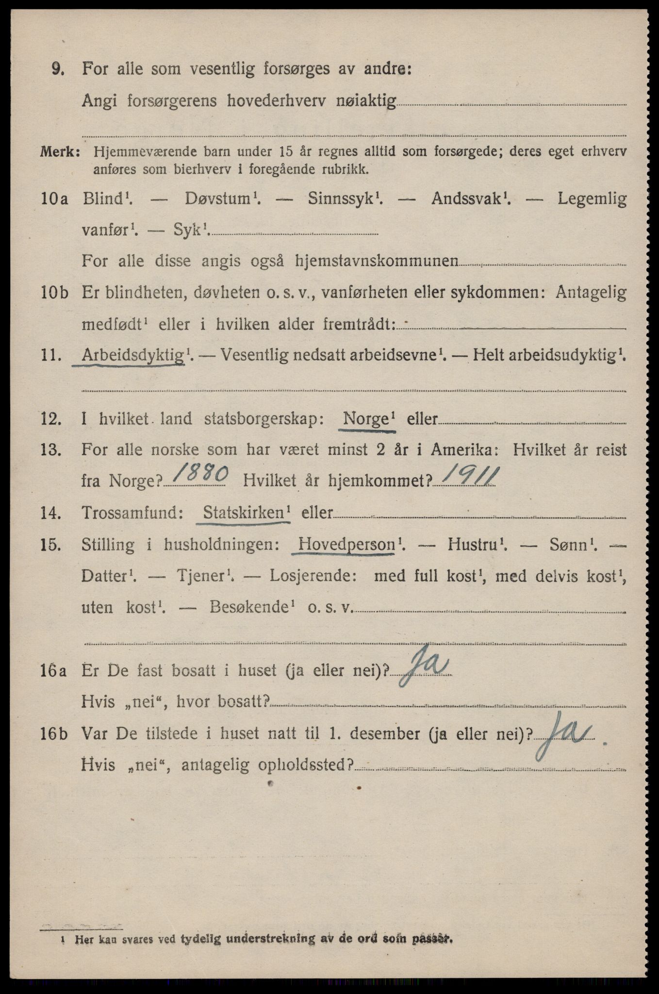 SAST, 1920 census for Skjold, 1920, p. 3685