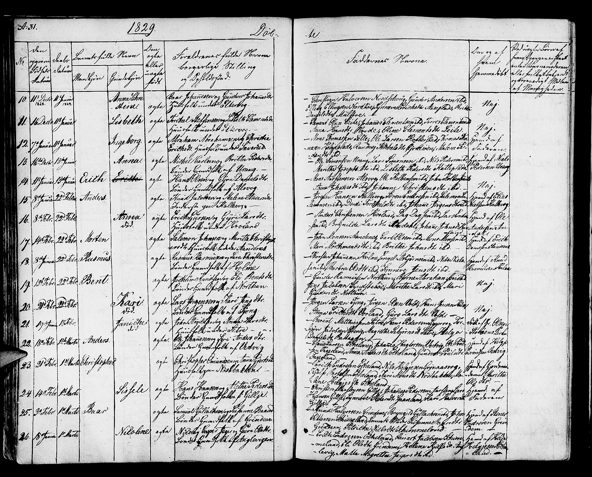 Finnås sokneprestembete, AV/SAB-A-99925/H/Ha/Haa/Haaa/L0005: Parish register (official) no. A 5, 1823-1835, p. 31