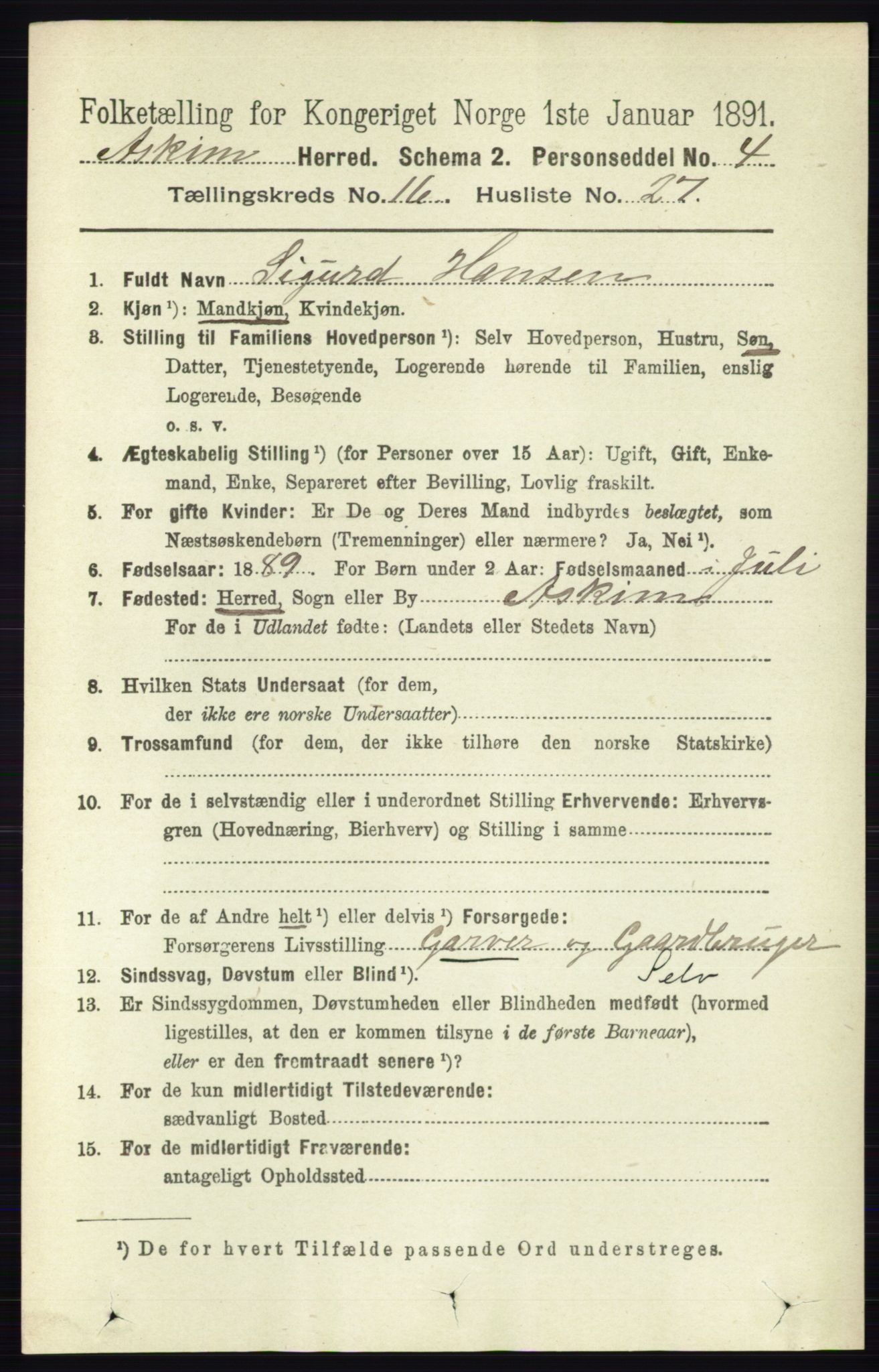 RA, 1891 census for 0124 Askim, 1891, p. 2799