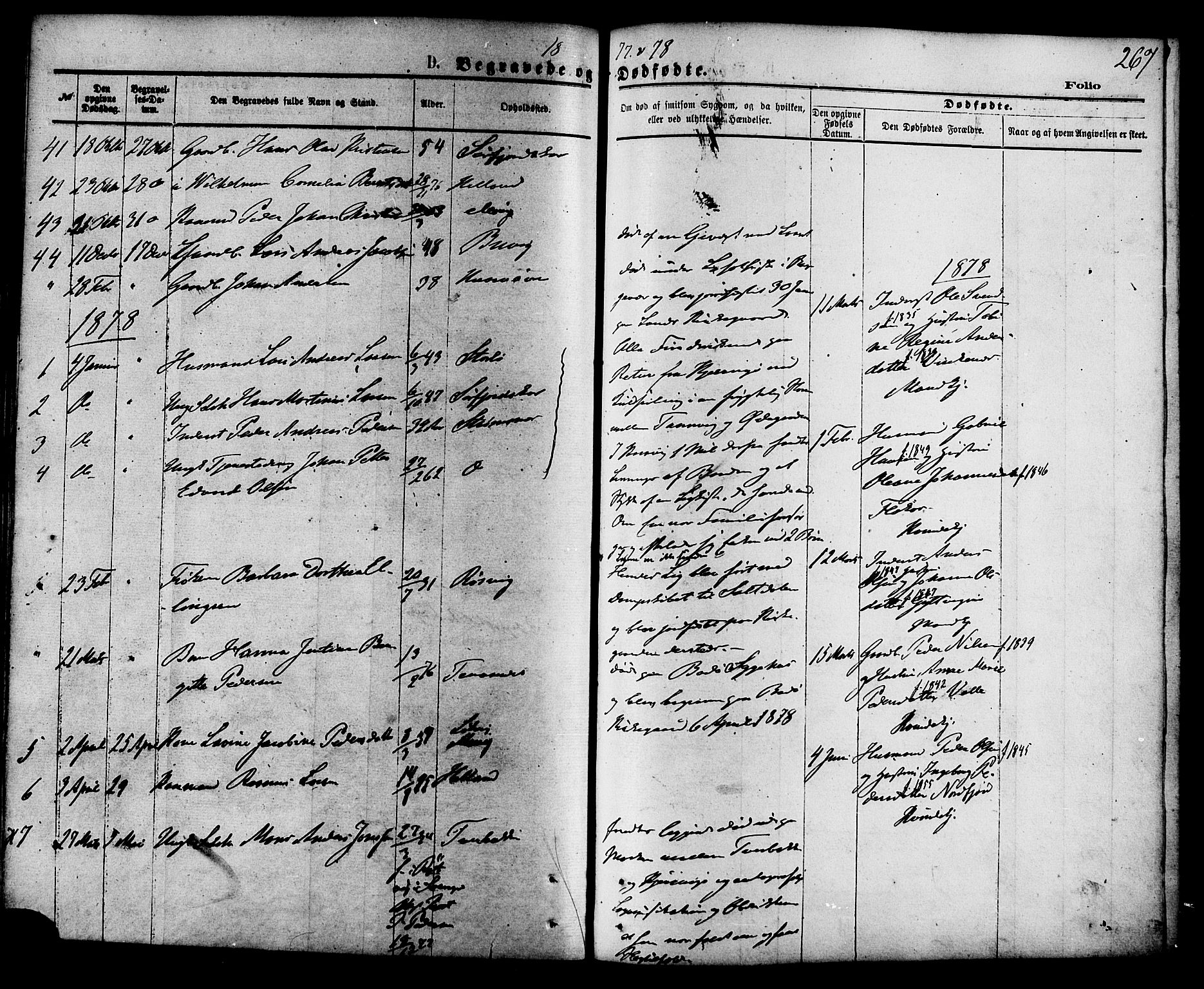 Ministerialprotokoller, klokkerbøker og fødselsregistre - Nordland, SAT/A-1459/853/L0771: Parish register (official) no. 853A10, 1870-1881, p. 267