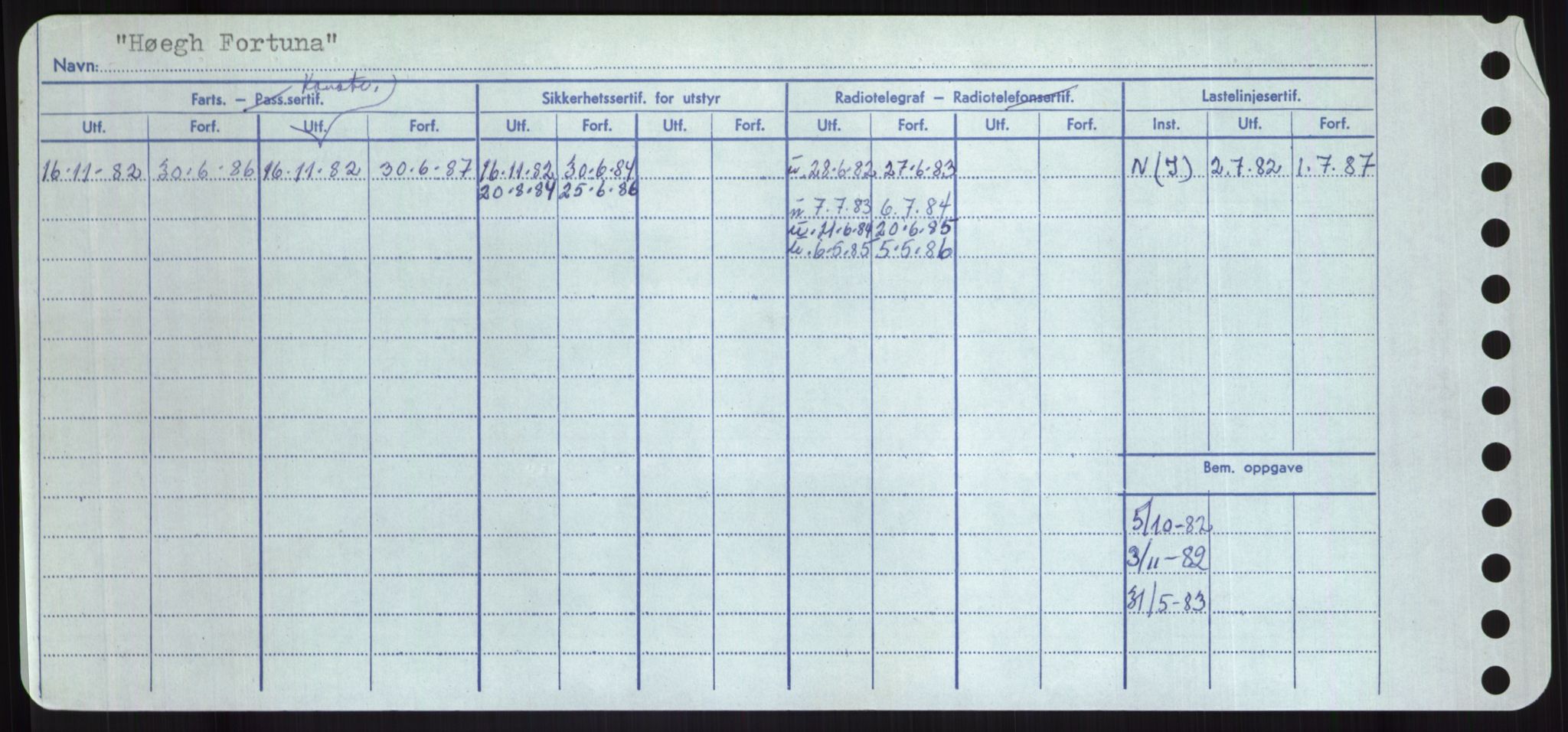 Sjøfartsdirektoratet med forløpere, Skipsmålingen, RA/S-1627/H/Hd/L0017: Fartøy, Holi-Hå, p. 330