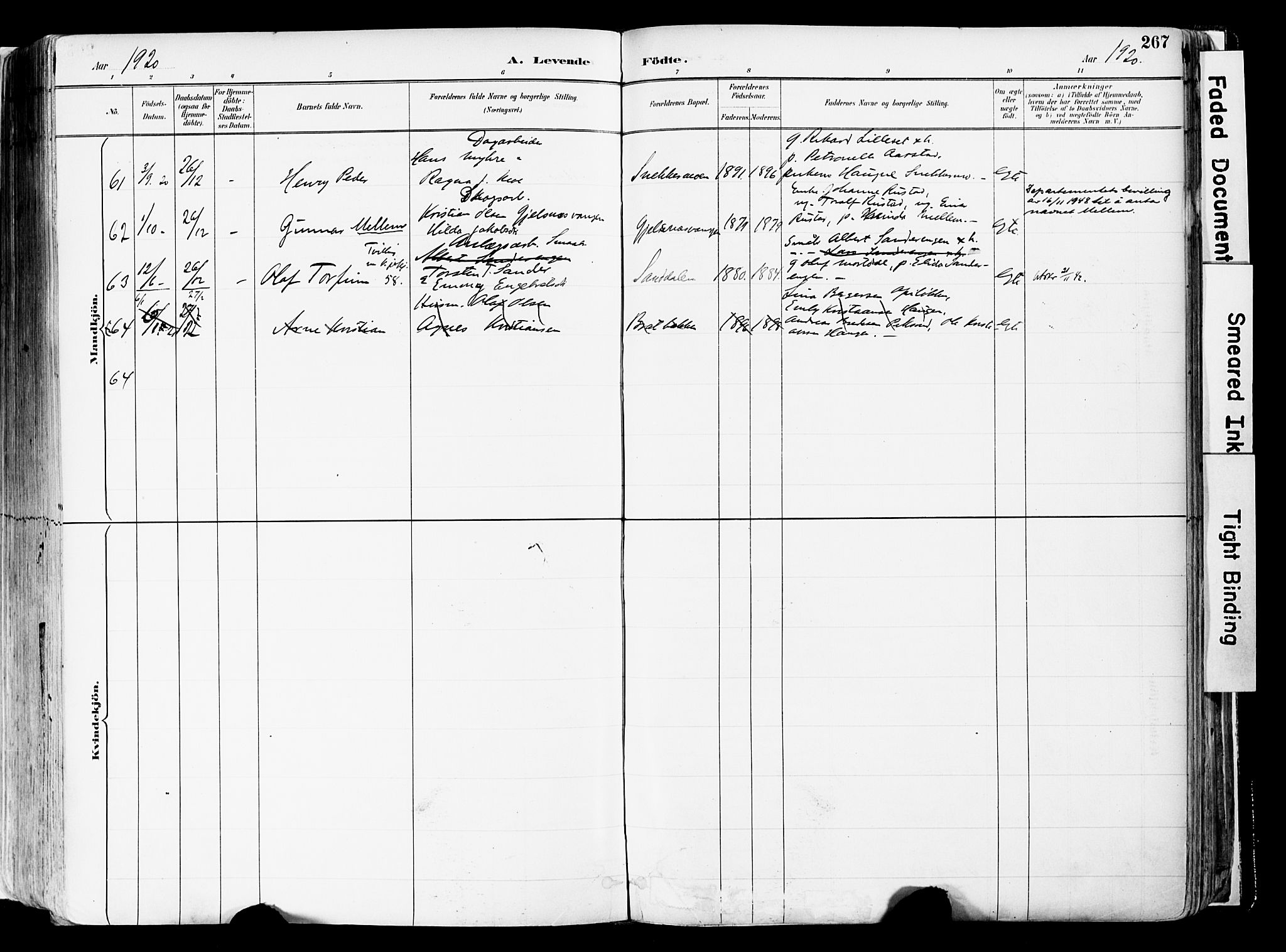 Sør-Odal prestekontor, AV/SAH-PREST-030/H/Ha/Haa/L0006: Parish register (official) no. 6, 1886-1931, p. 267