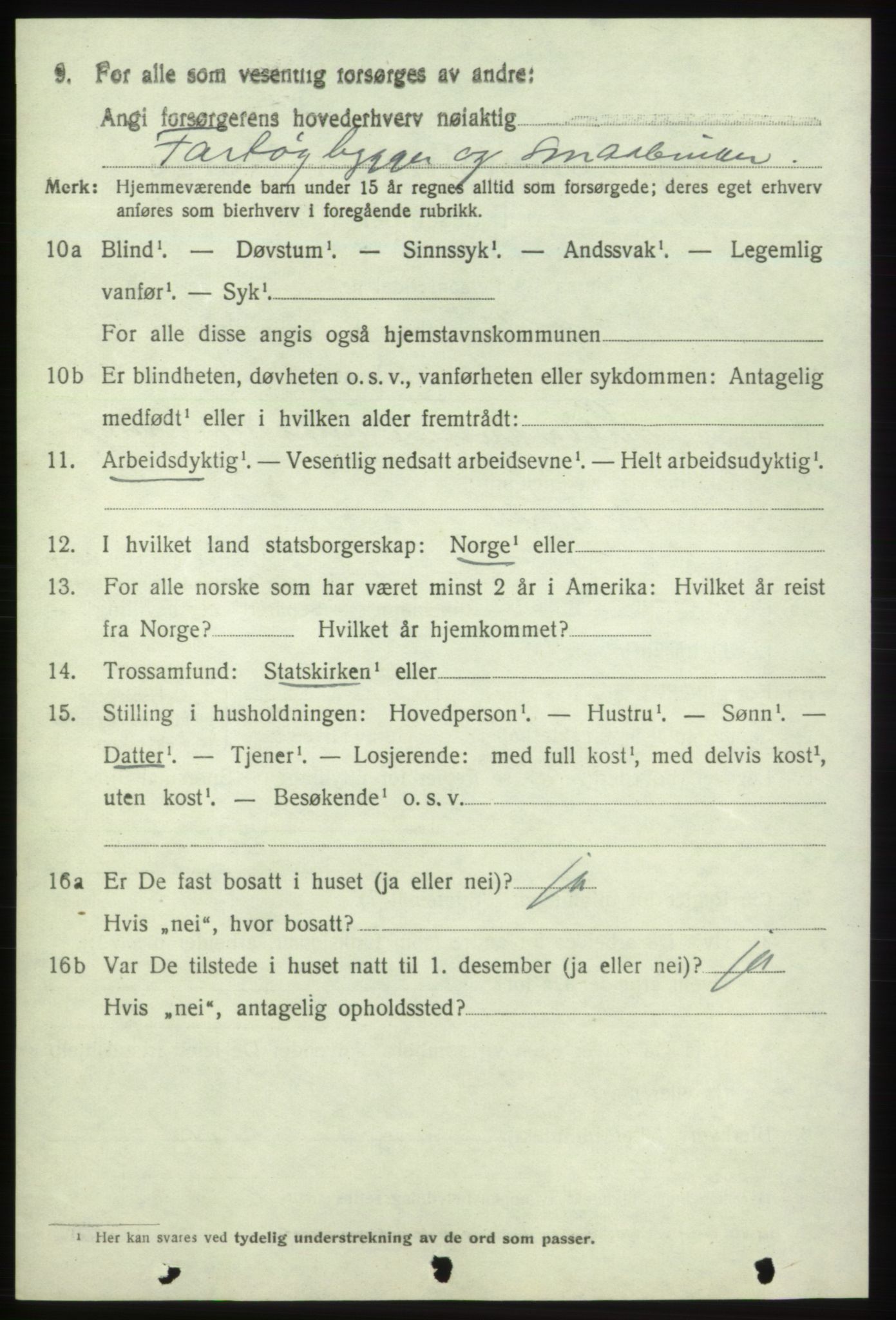 SAB, 1920 census for Skånevik, 1920, p. 6818