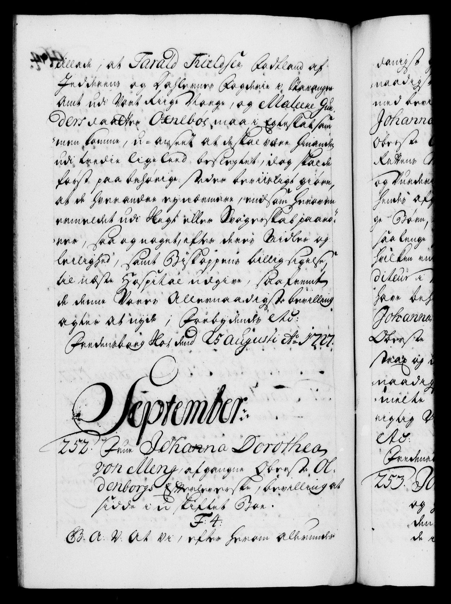 Danske Kanselli 1572-1799, RA/EA-3023/F/Fc/Fca/Fcaa/L0025: Norske registre, 1726-1728, p. 464b