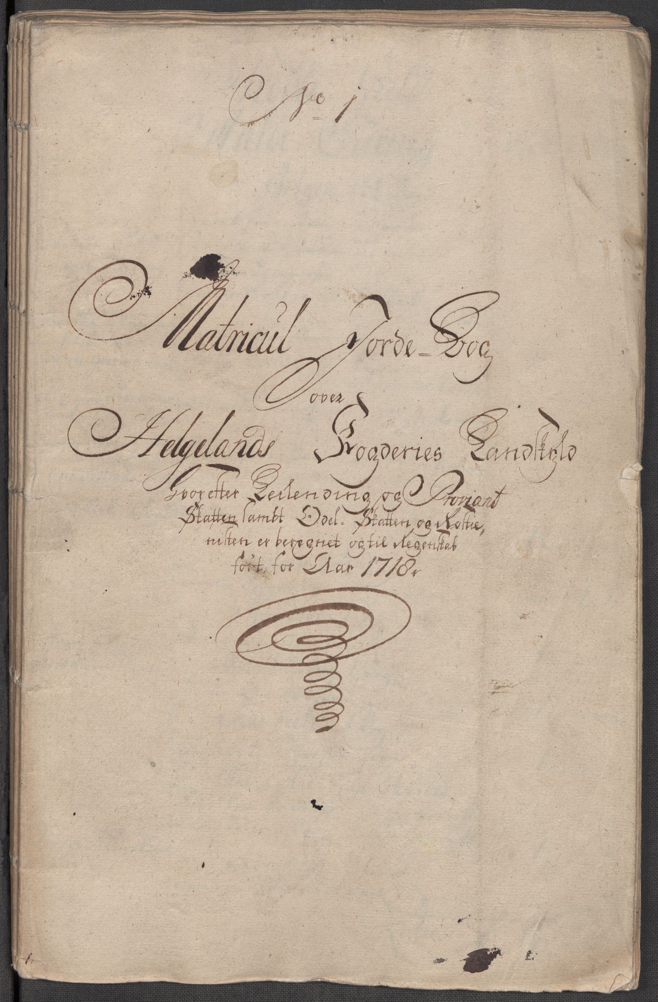 Rentekammeret inntil 1814, Reviderte regnskaper, Fogderegnskap, RA/EA-4092/R65/L4516: Fogderegnskap Helgeland, 1718, p. 26