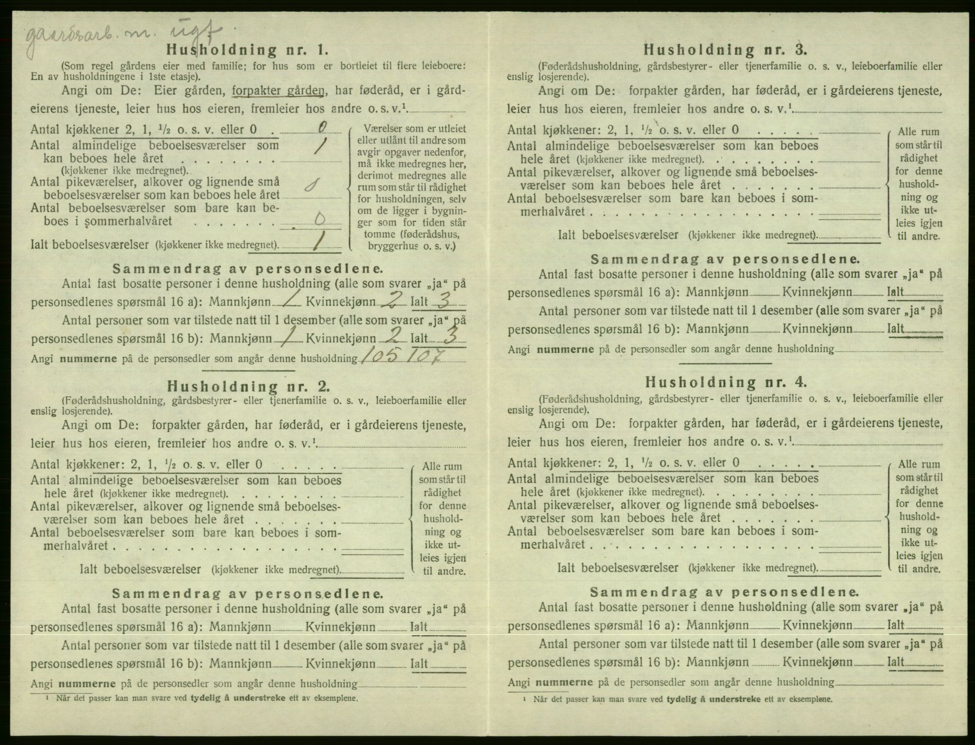 SAB, 1920 census for Evanger, 1920, p. 270