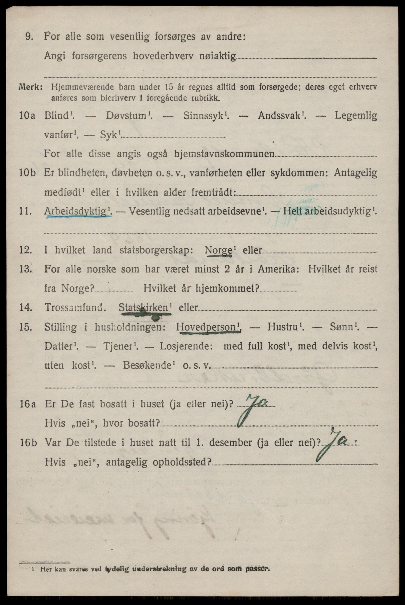 SAST, 1920 census for Høyland, 1920, p. 4225