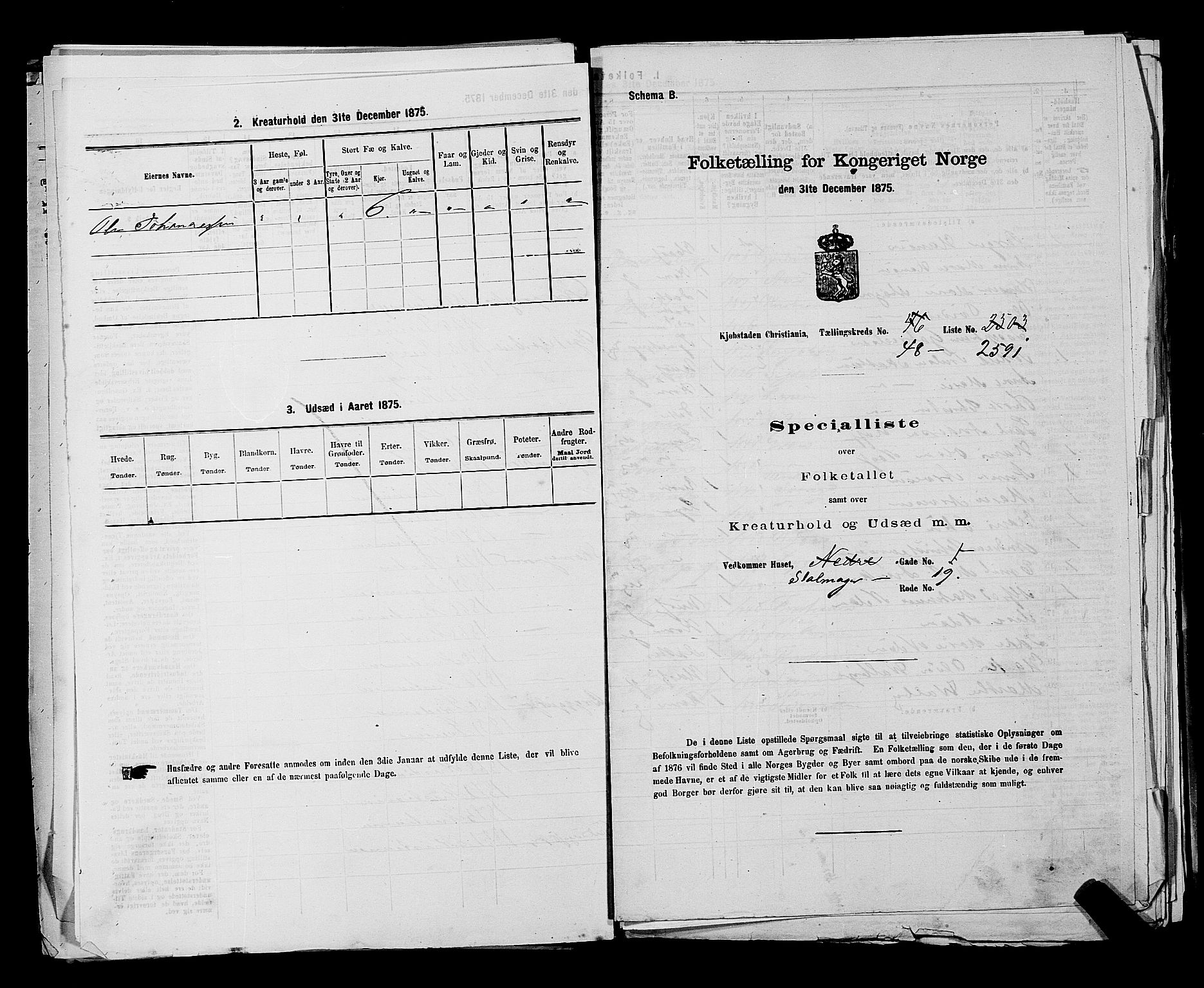 RA, 1875 census for 0301 Kristiania, 1875, p. 7240