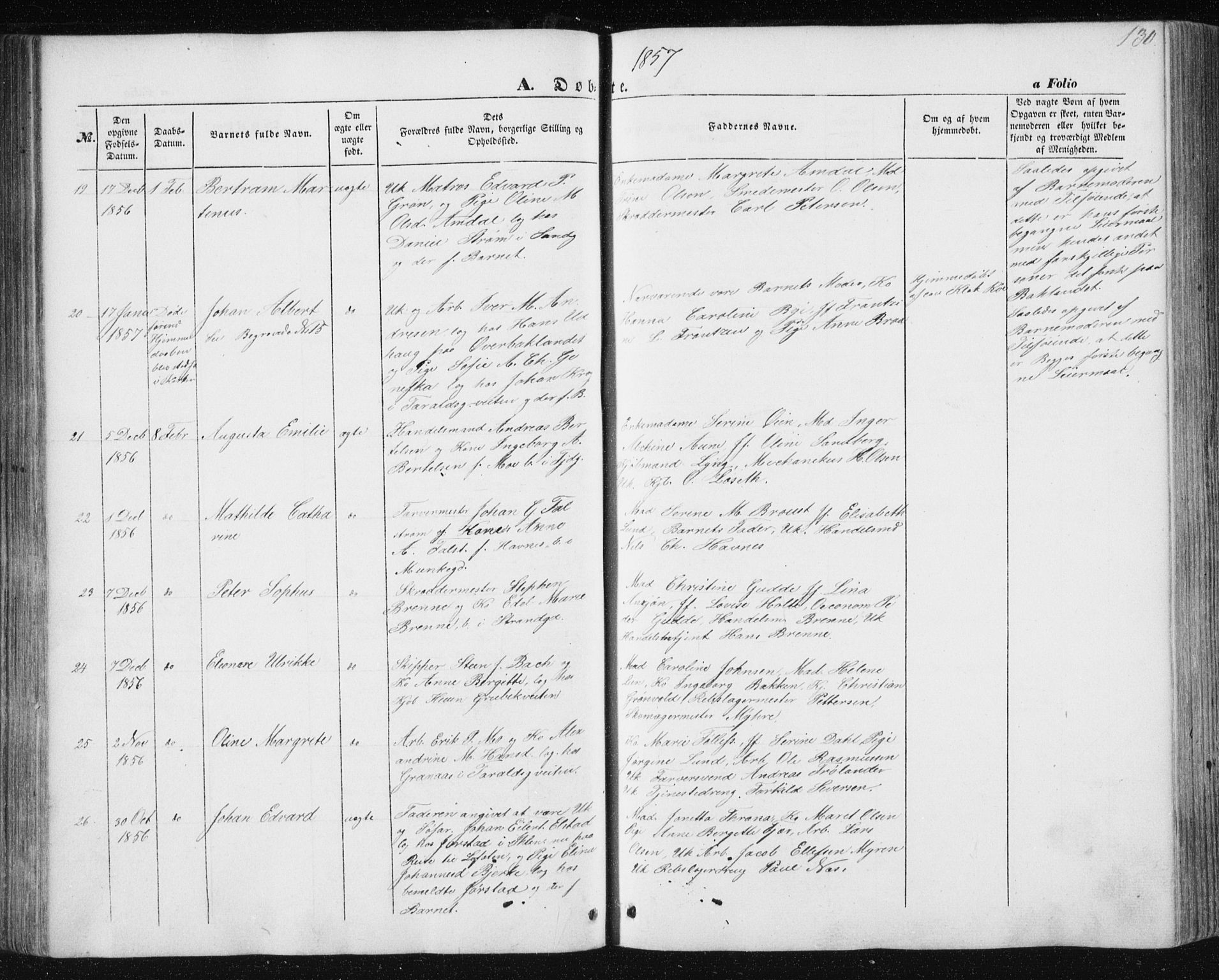 Ministerialprotokoller, klokkerbøker og fødselsregistre - Sør-Trøndelag, AV/SAT-A-1456/602/L0112: Parish register (official) no. 602A10, 1848-1859, p. 130