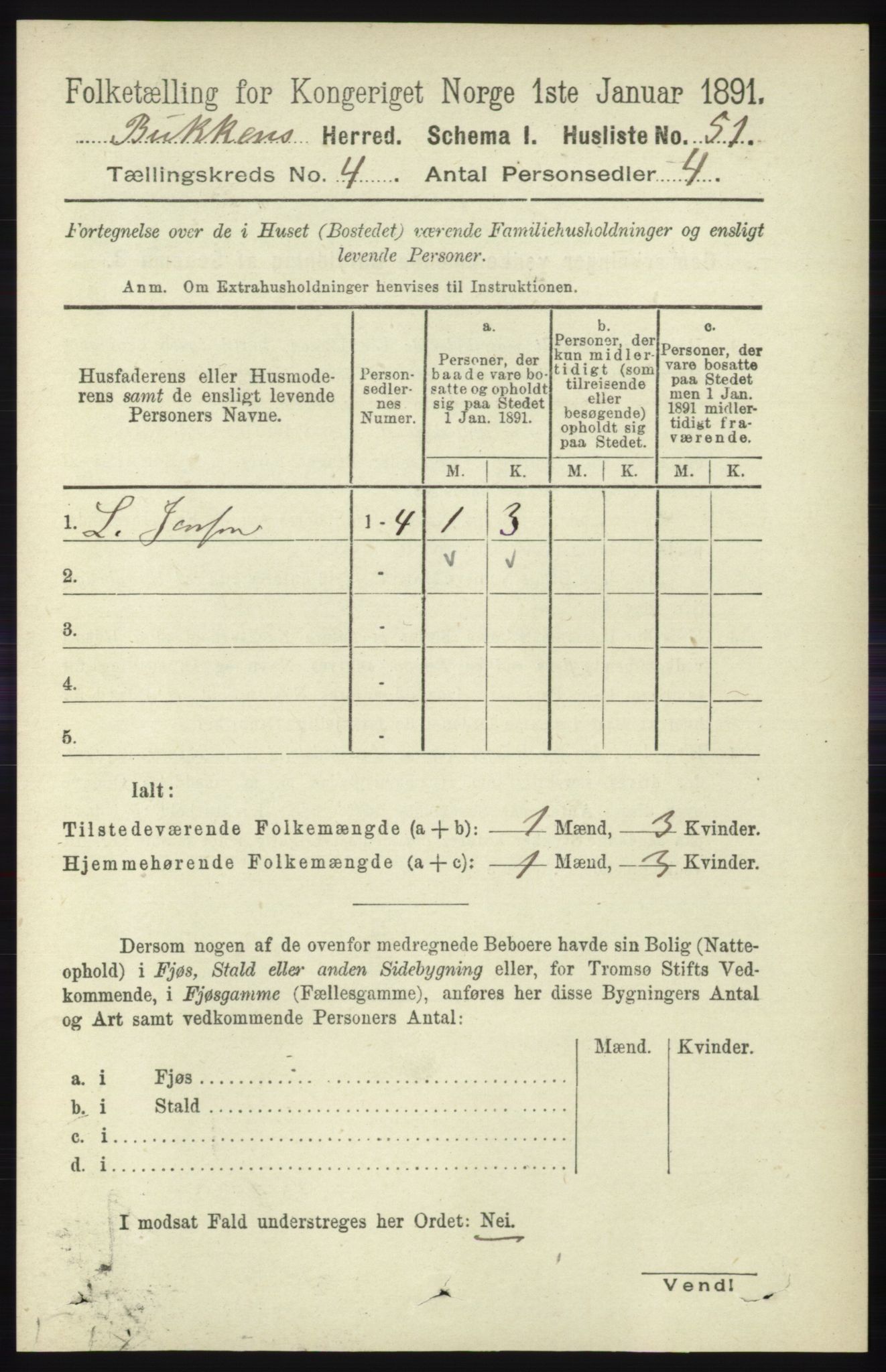 RA, 1891 census for 1145 Bokn, 1891, p. 859