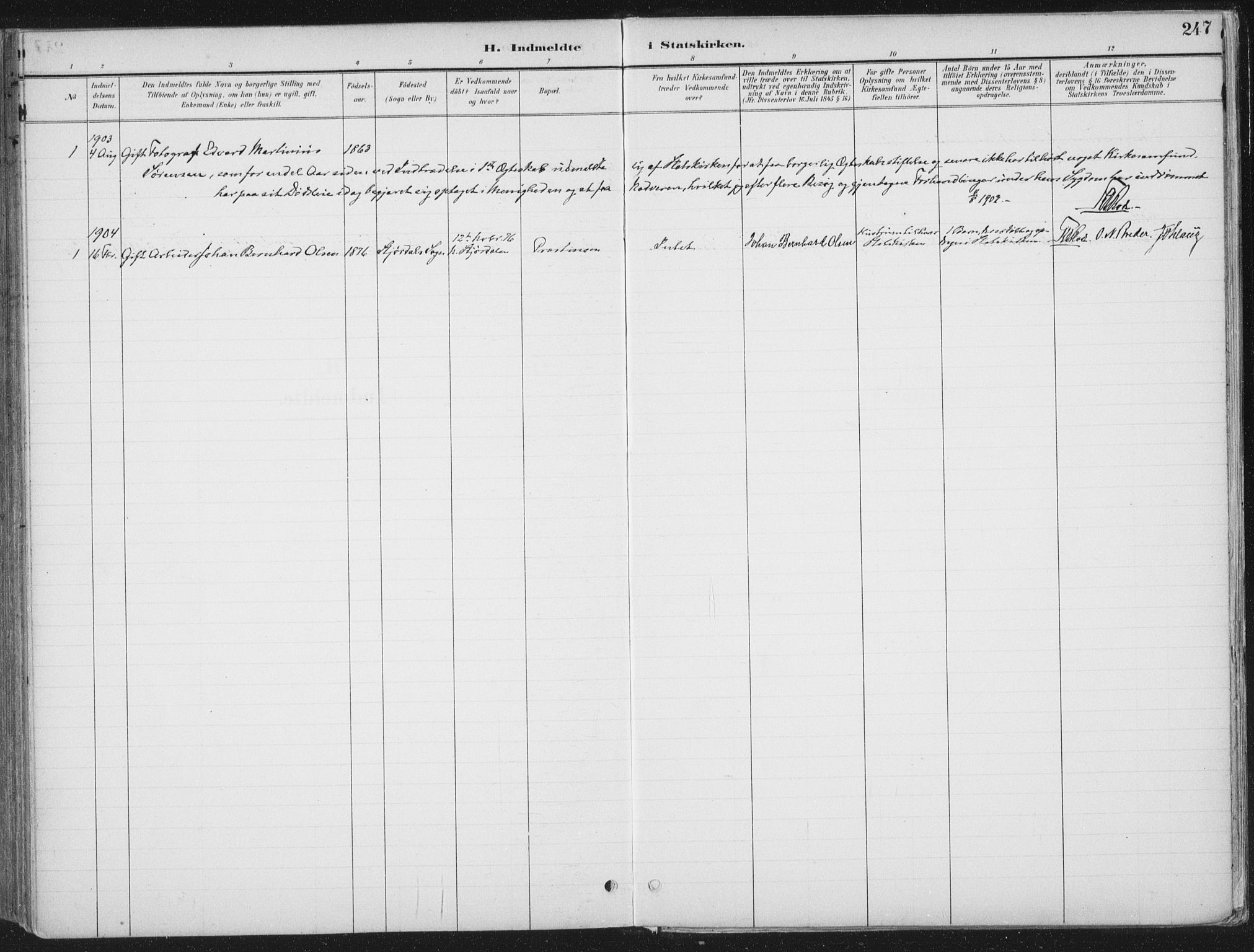 Ministerialprotokoller, klokkerbøker og fødselsregistre - Nord-Trøndelag, SAT/A-1458/709/L0082: Parish register (official) no. 709A22, 1896-1916, p. 247