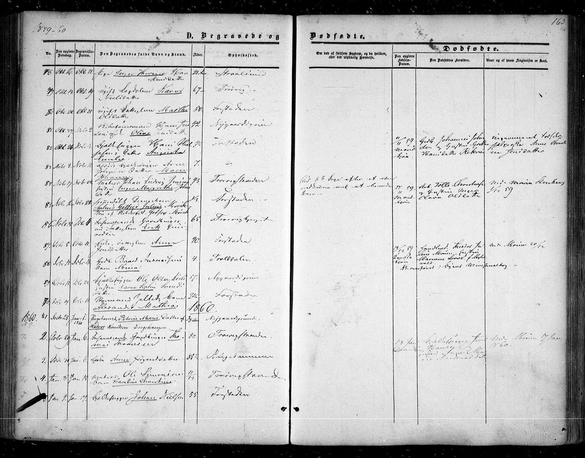 Glemmen prestekontor Kirkebøker, SAO/A-10908/F/Fa/L0007: Parish register (official) no. 7, 1853-1862, p. 163