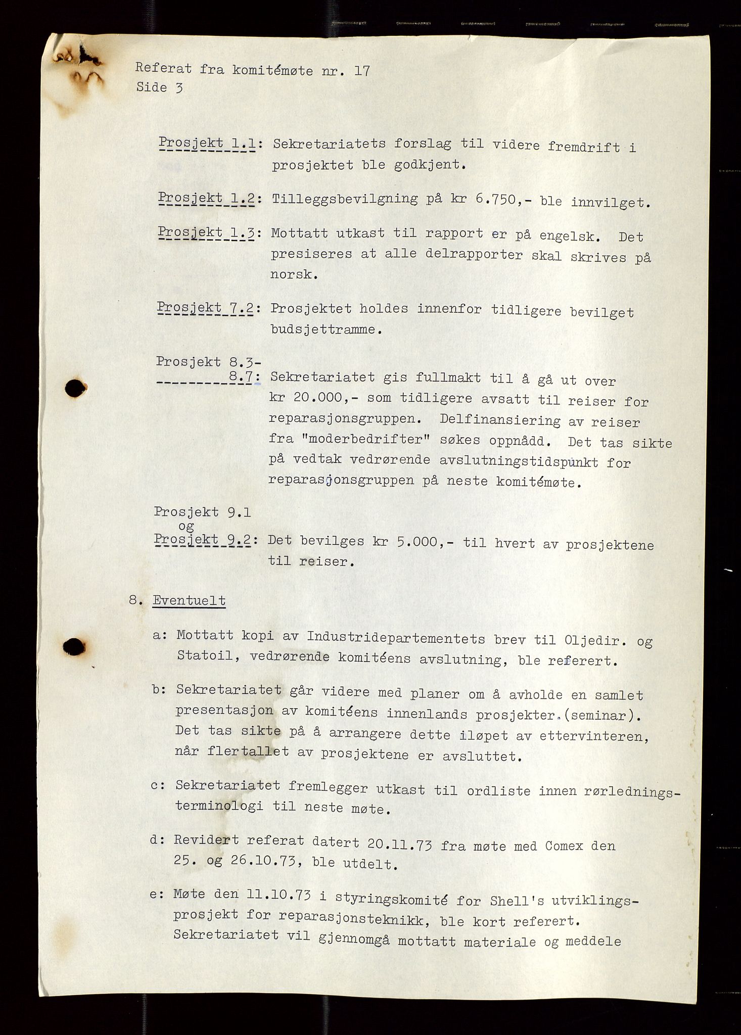 Industridepartementet, Oljekontoret, AV/SAST-A-101348/Di/L0003: DWP, møtereferater, 1972-1974, p. 479