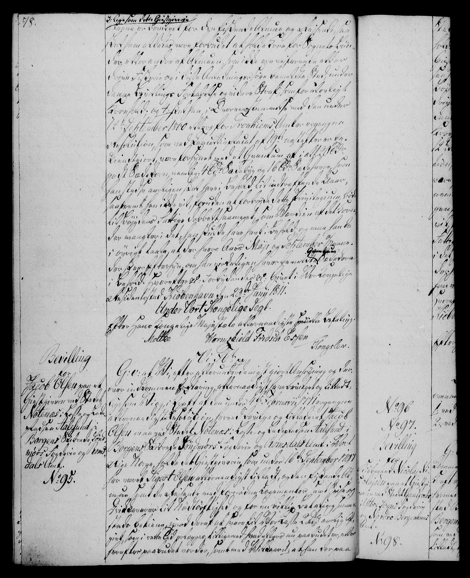 Rentekammeret, Kammerkanselliet, RA/EA-3111/G/Gg/Gga/L0020: Norsk ekspedisjonsprotokoll med register (merket RK 53.20), 1811-1814, p. 78