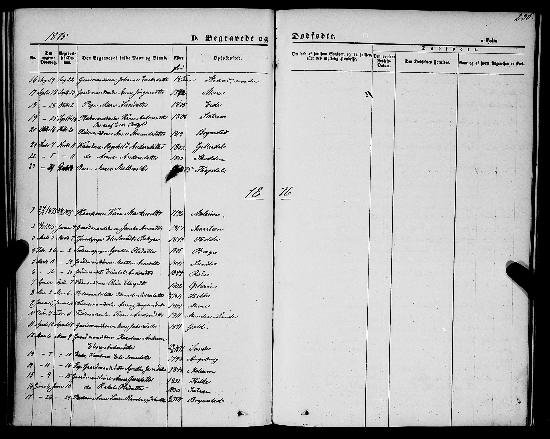 Innvik sokneprestembete, AV/SAB-A-80501: Parish register (official) no. A 6, 1865-1878, p. 235