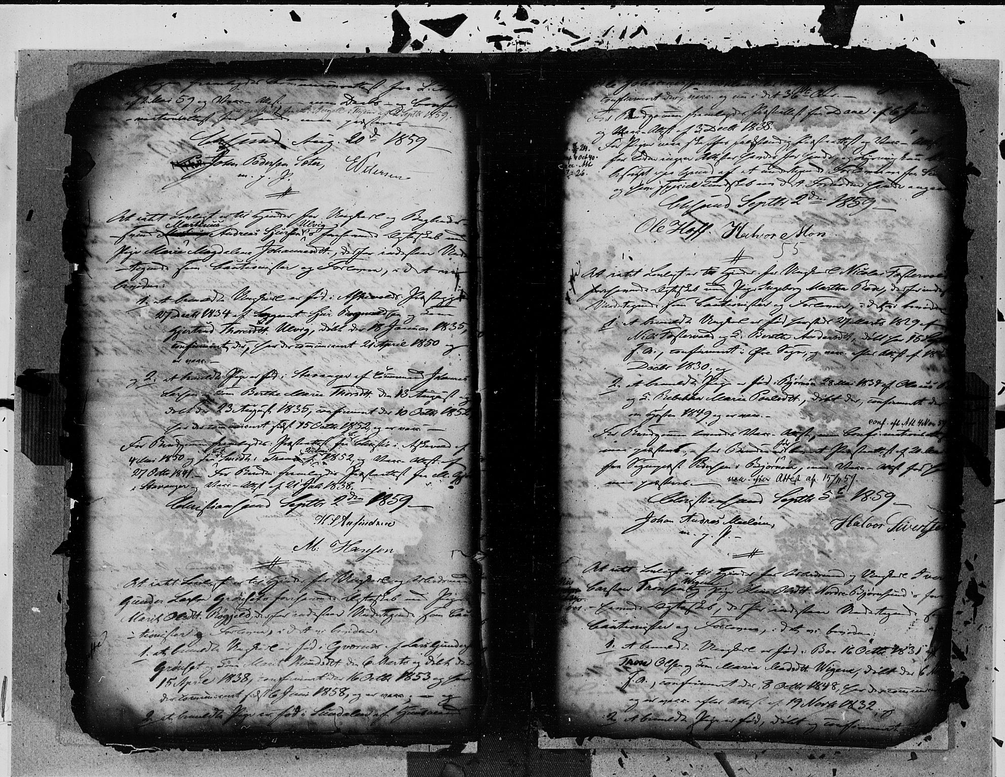 Kristiansund sokneprestkontor, AV/SAT-A-1068/1/I/I1: Best man's statements no. 17, 1855-1869, p. 55