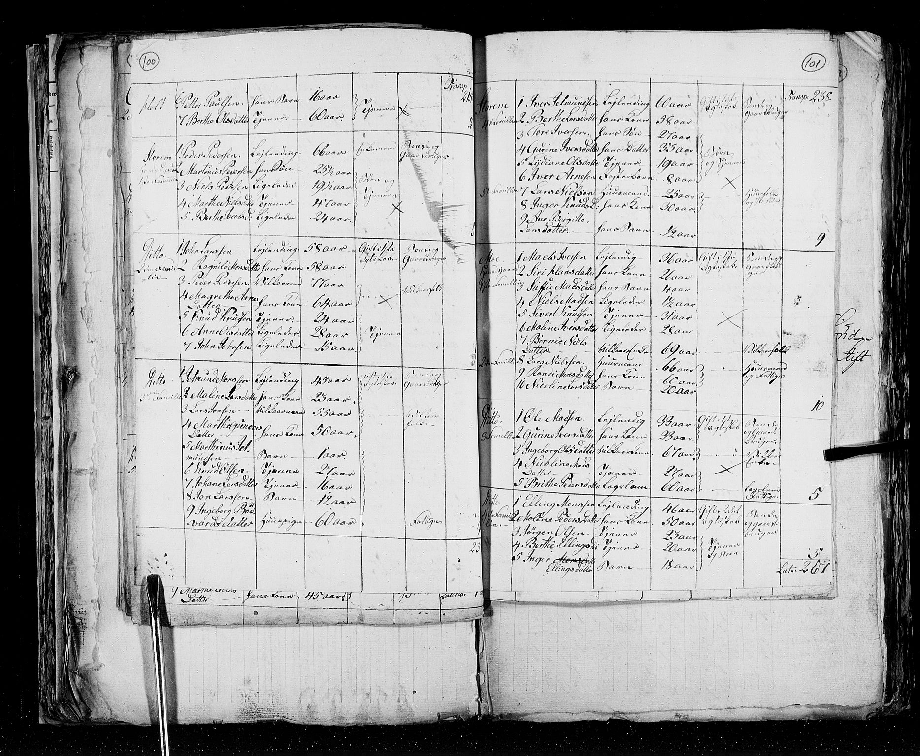 RA, Census 1825, vol. 15: Romsdal amt, 1825, p. 100-101