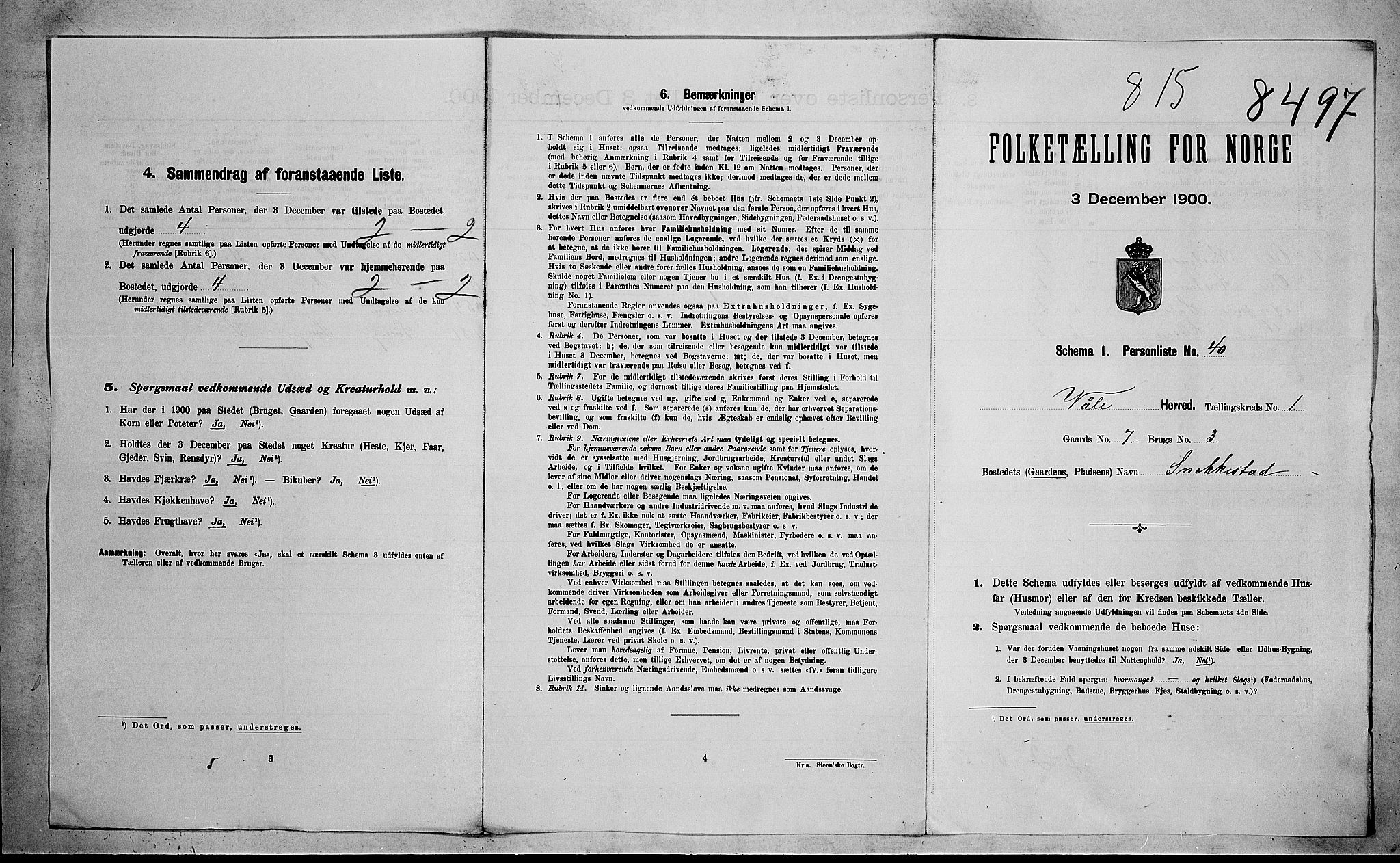 RA, 1900 census for Våle, 1900, p. 28