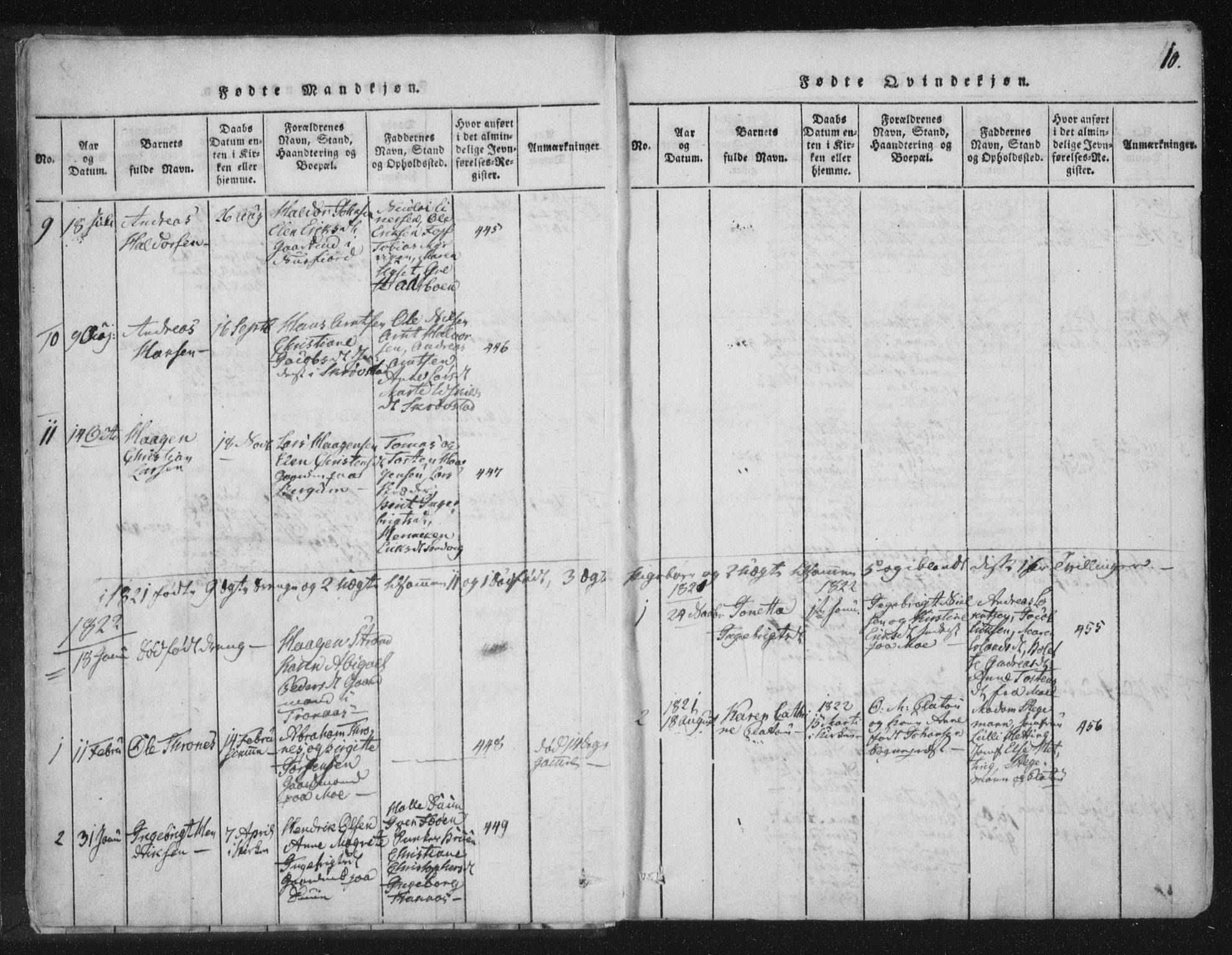Ministerialprotokoller, klokkerbøker og fødselsregistre - Nord-Trøndelag, SAT/A-1458/773/L0609: Parish register (official) no. 773A03 /1, 1815-1830, p. 10