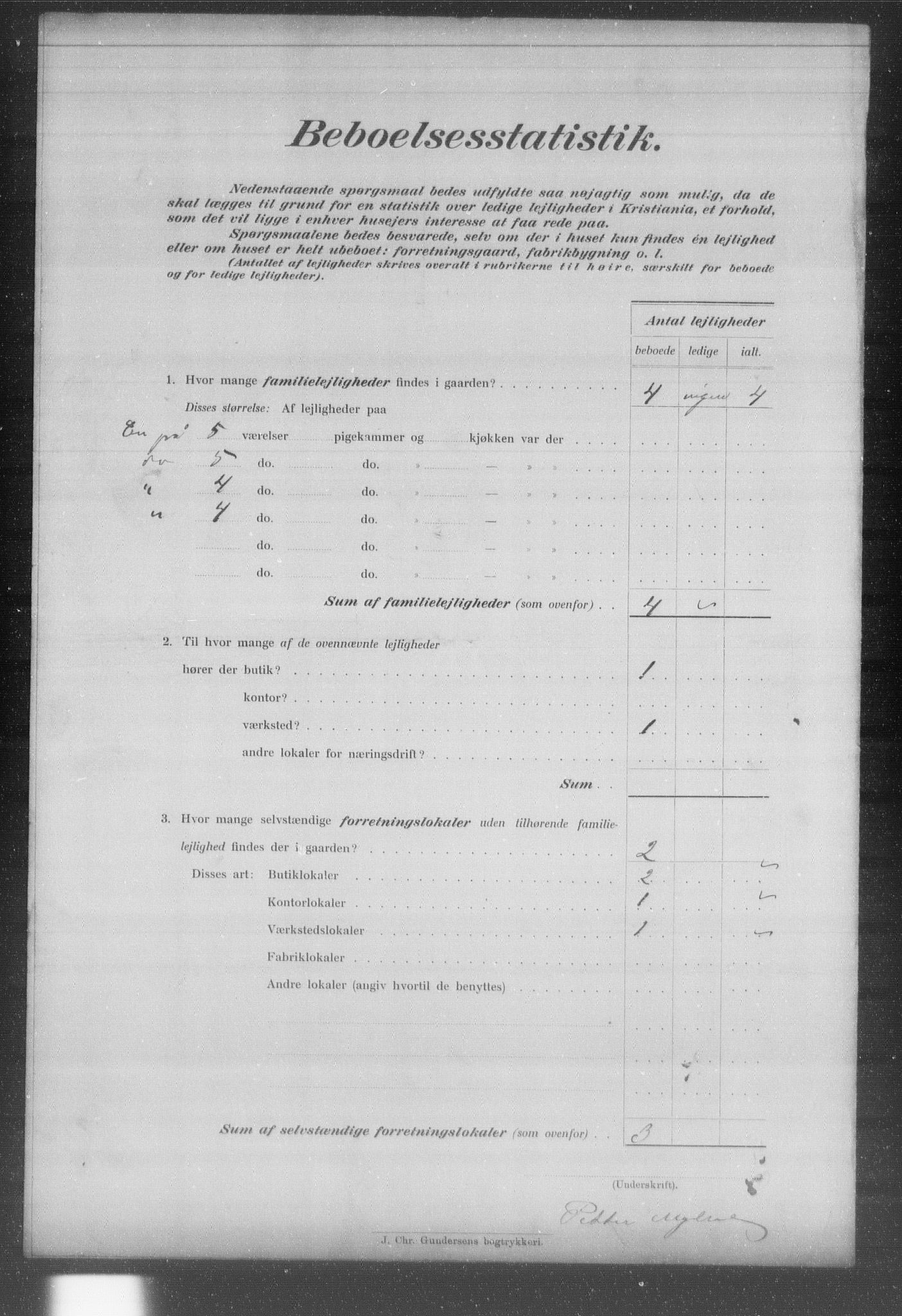 OBA, Municipal Census 1903 for Kristiania, 1903, p. 20160