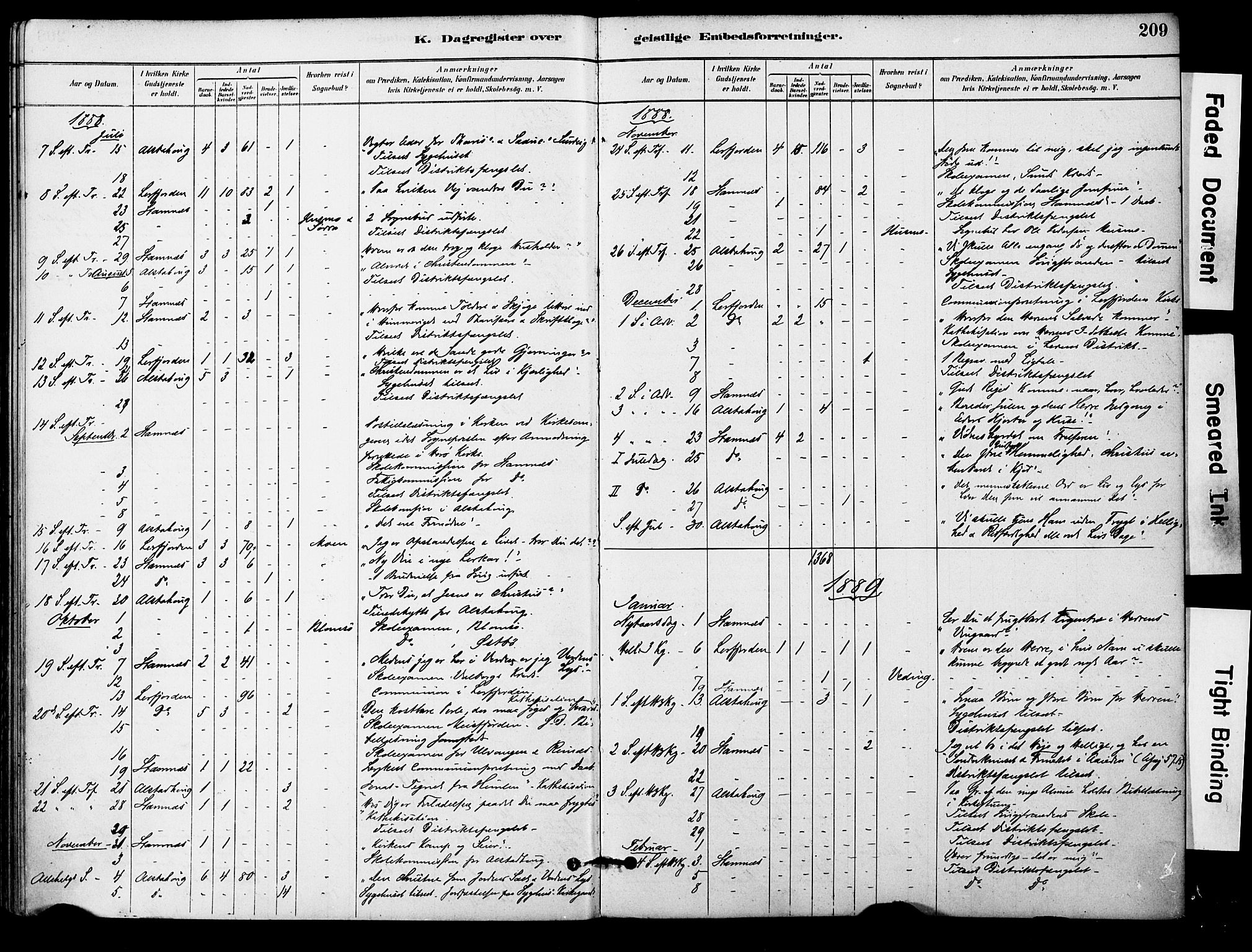 Ministerialprotokoller, klokkerbøker og fødselsregistre - Nordland, AV/SAT-A-1459/830/L0450: Parish register (official) no. 830A14, 1879-1896, p. 209