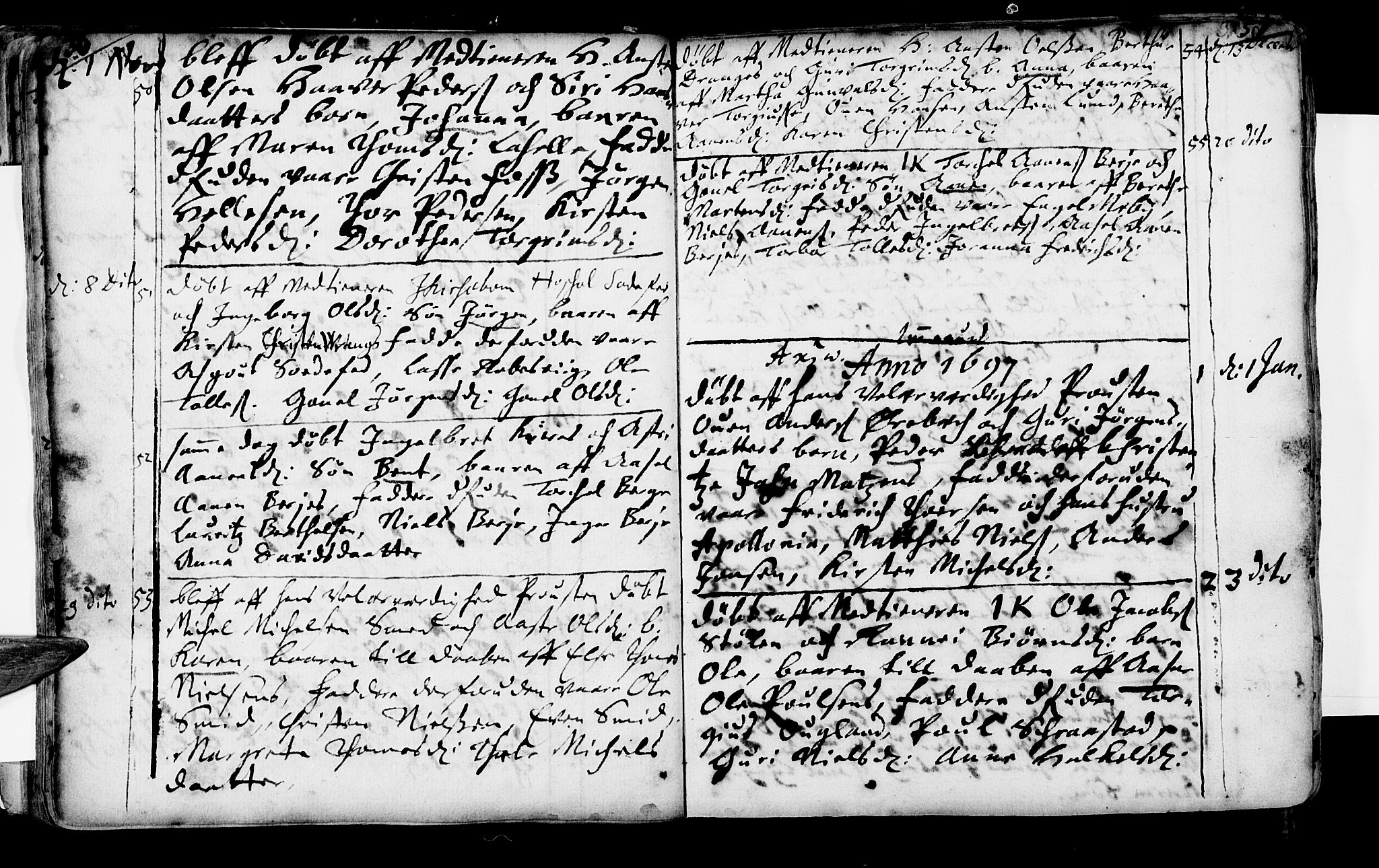 Oddernes sokneprestkontor, AV/SAK-1111-0033/F/Fa/Faa/L0001: Parish register (official) no. A 1, 1692-1718, p. 50-51