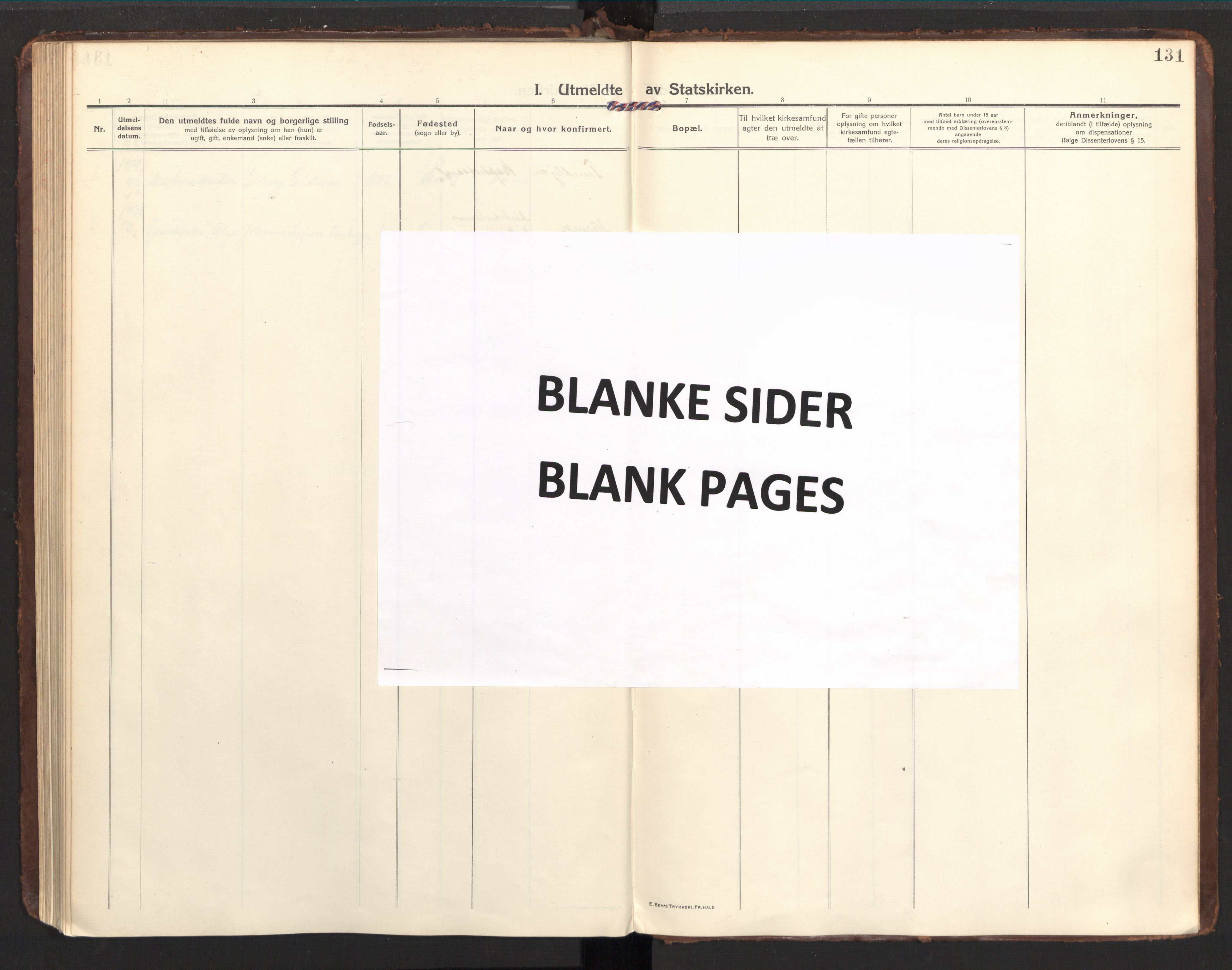 Ministerialprotokoller, klokkerbøker og fødselsregistre - Nordland, AV/SAT-A-1459/857/L0825: Parish register (official) no. 857A05, 1917-1946, p. 131