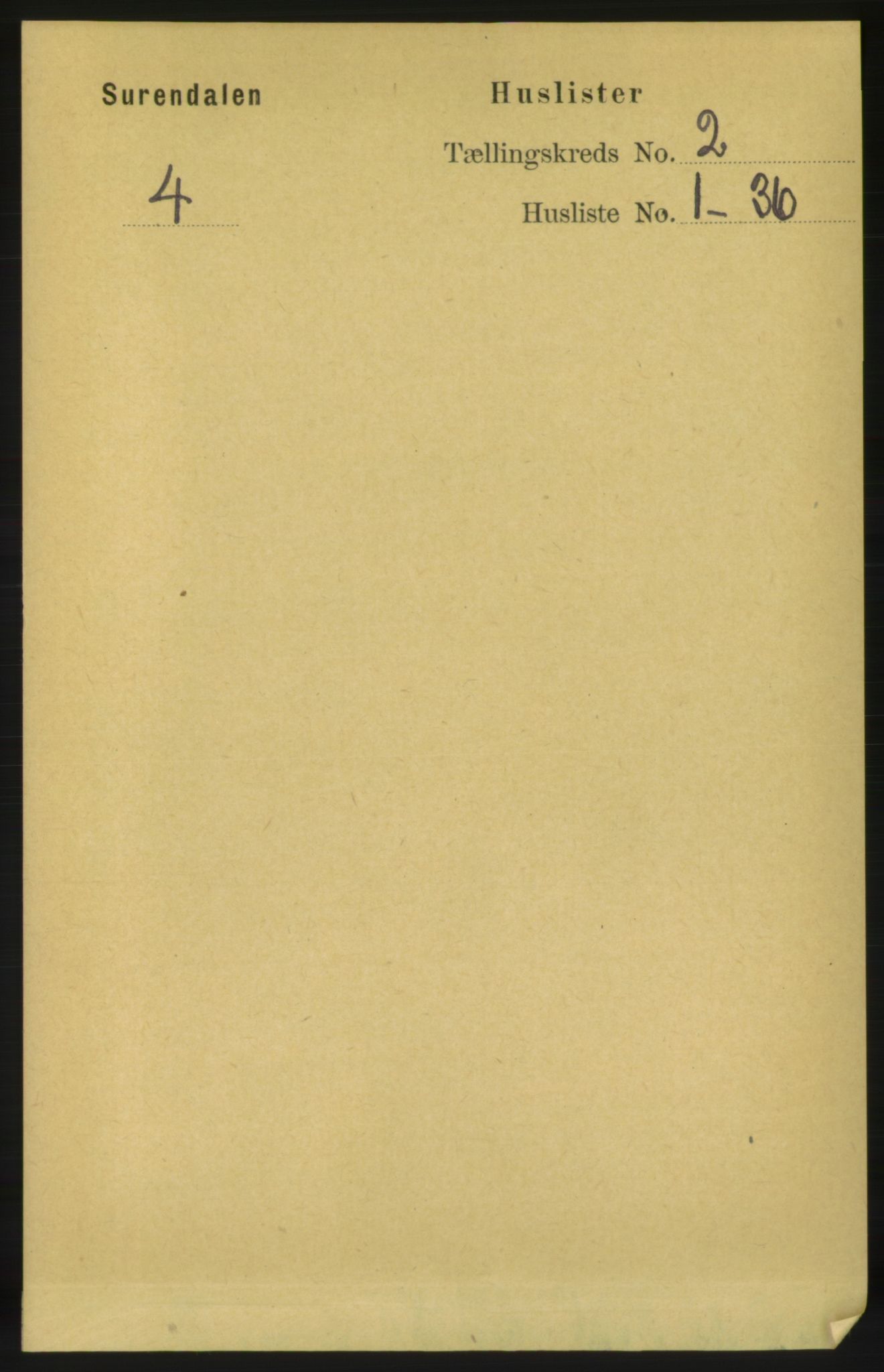 RA, 1891 census for 1566 Surnadal, 1891, p. 470