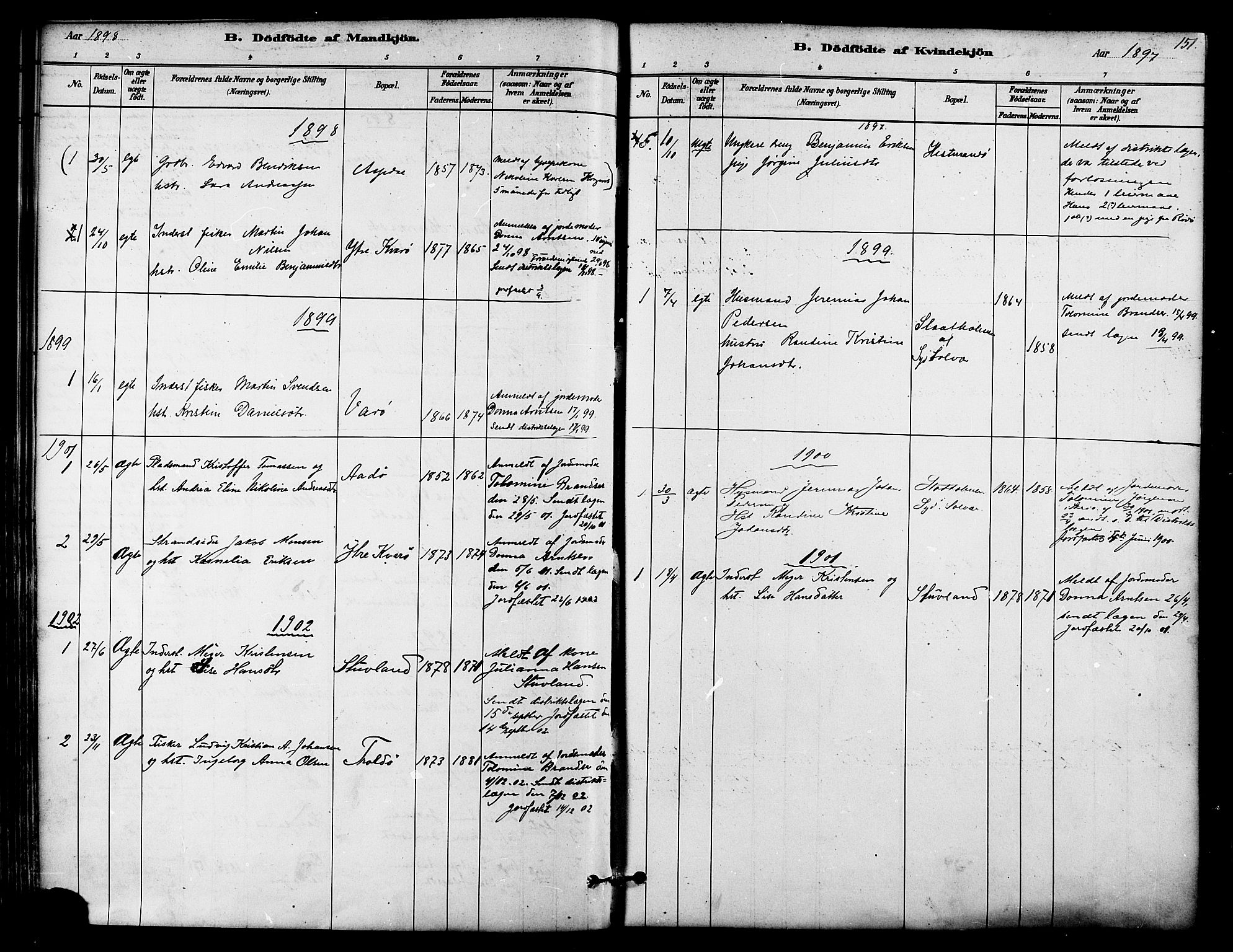 Ministerialprotokoller, klokkerbøker og fødselsregistre - Nordland, SAT/A-1459/839/L0568: Parish register (official) no. 839A05, 1880-1902, p. 151