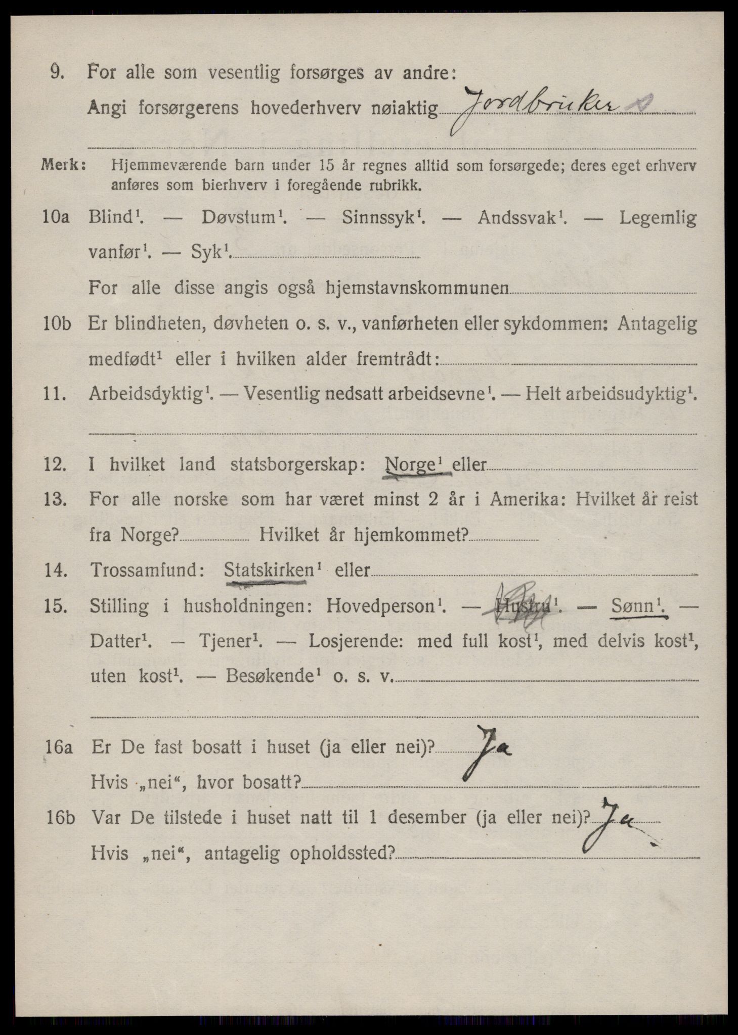 SAT, 1920 census for Vestnes, 1920, p. 1738