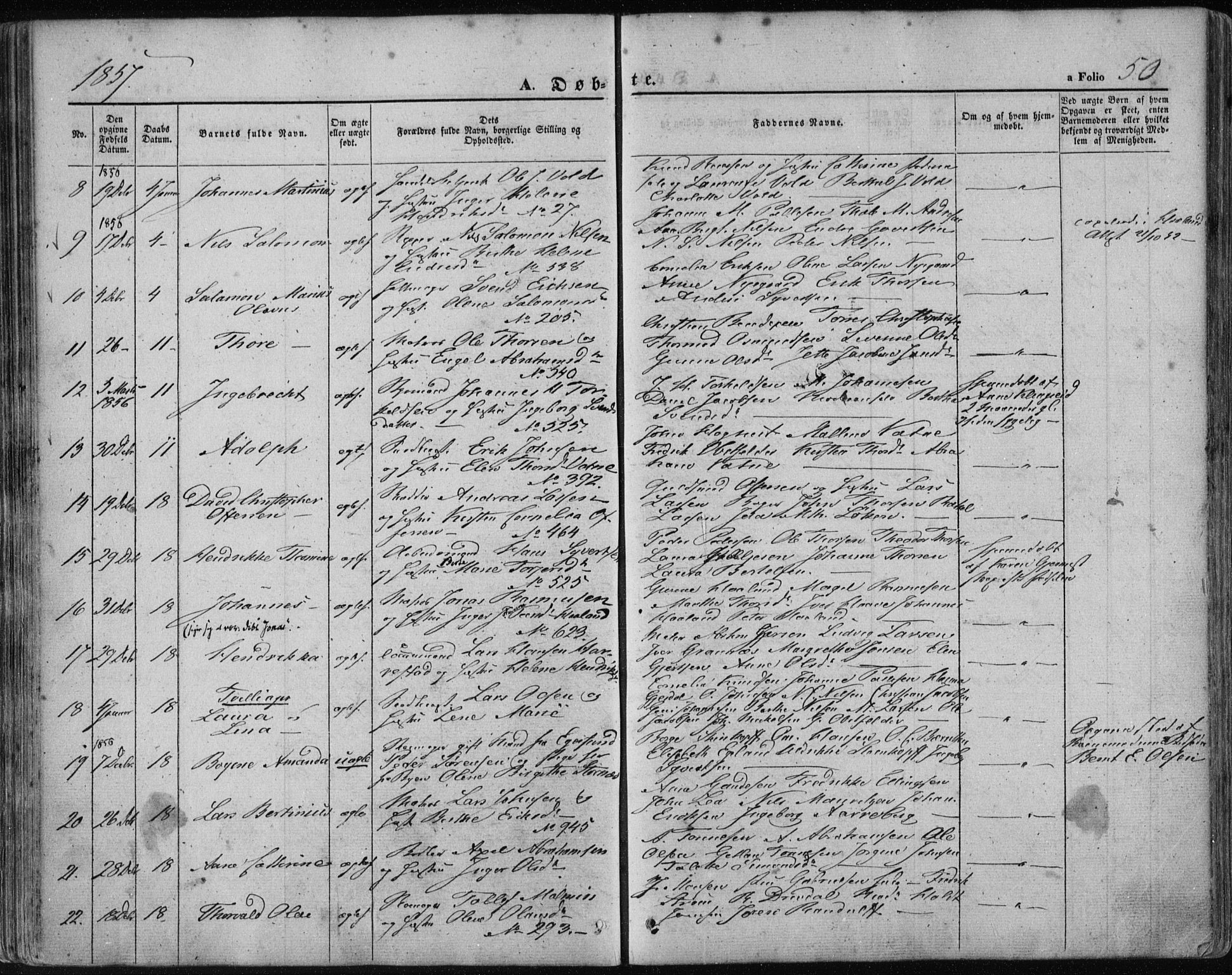 Domkirken sokneprestkontor, AV/SAST-A-101812/001/30/30BA/L0017: Parish register (official) no. A 16, 1855-1867, p. 50