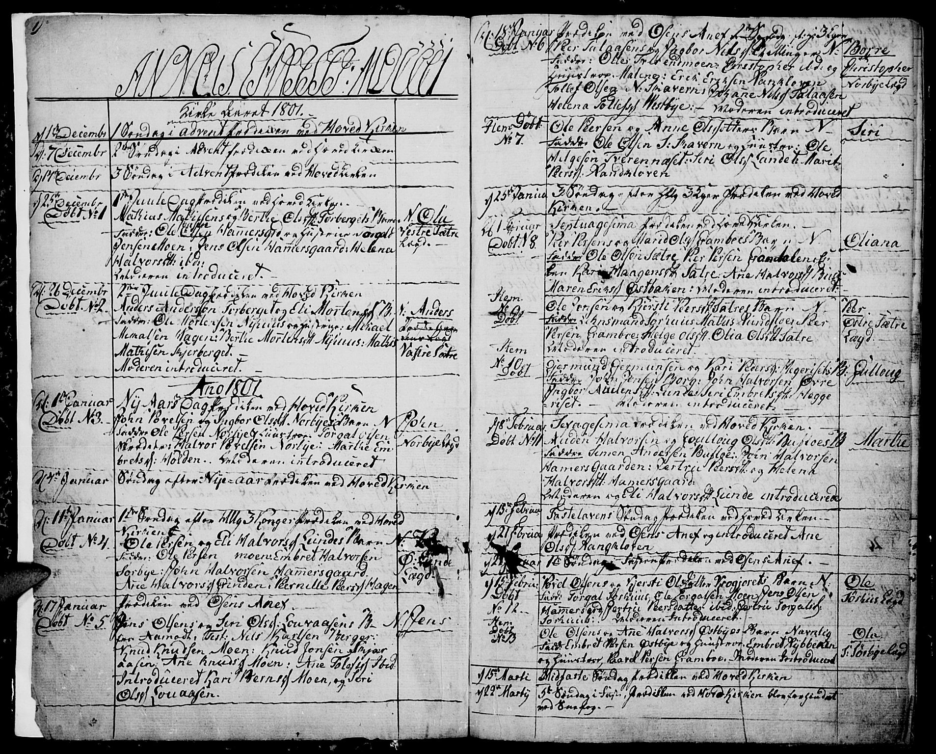 Trysil prestekontor, AV/SAH-PREST-046/H/Ha/Haa/L0002: Parish register (official) no. 2, 1800-1814, p. 1