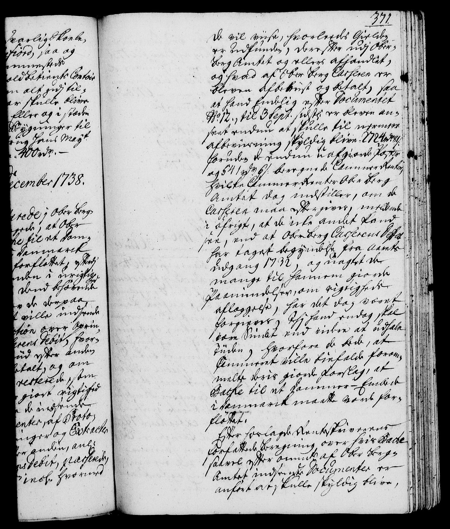 Rentekammeret, Kammerkanselliet, RA/EA-3111/G/Gh/Gha/L0020: Norsk ekstraktmemorialprotokoll (merket RK 53.65), 1738-1739, p. 371