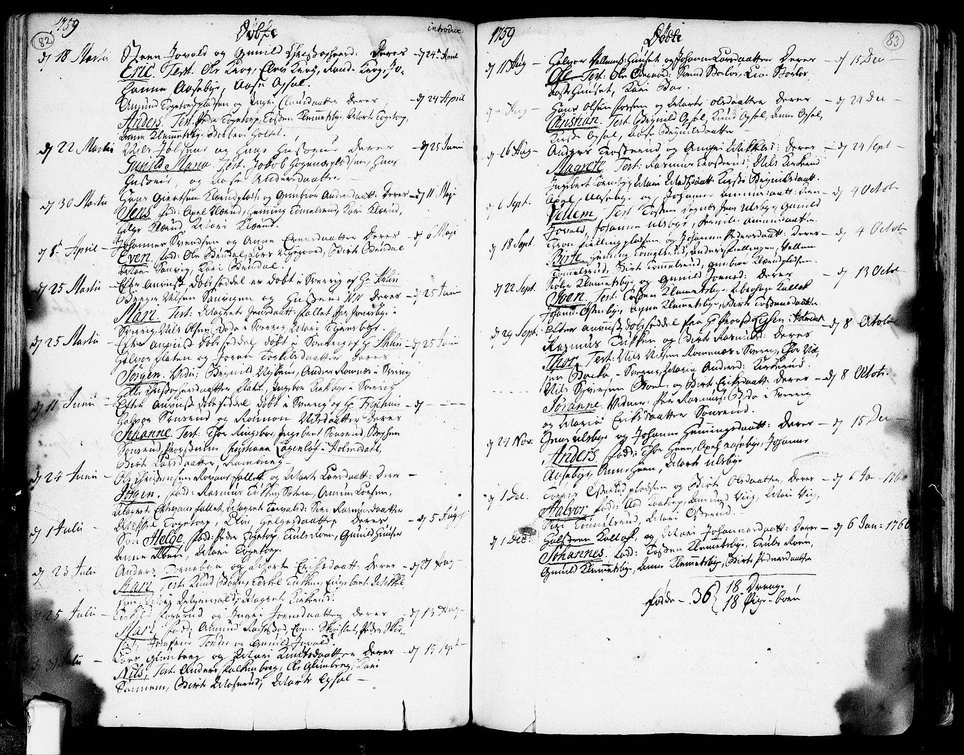 Rødenes prestekontor Kirkebøker, AV/SAO-A-2005/F/Fa/L0002: Parish register (official) no. I 2, 1733-1776, p. 82-83